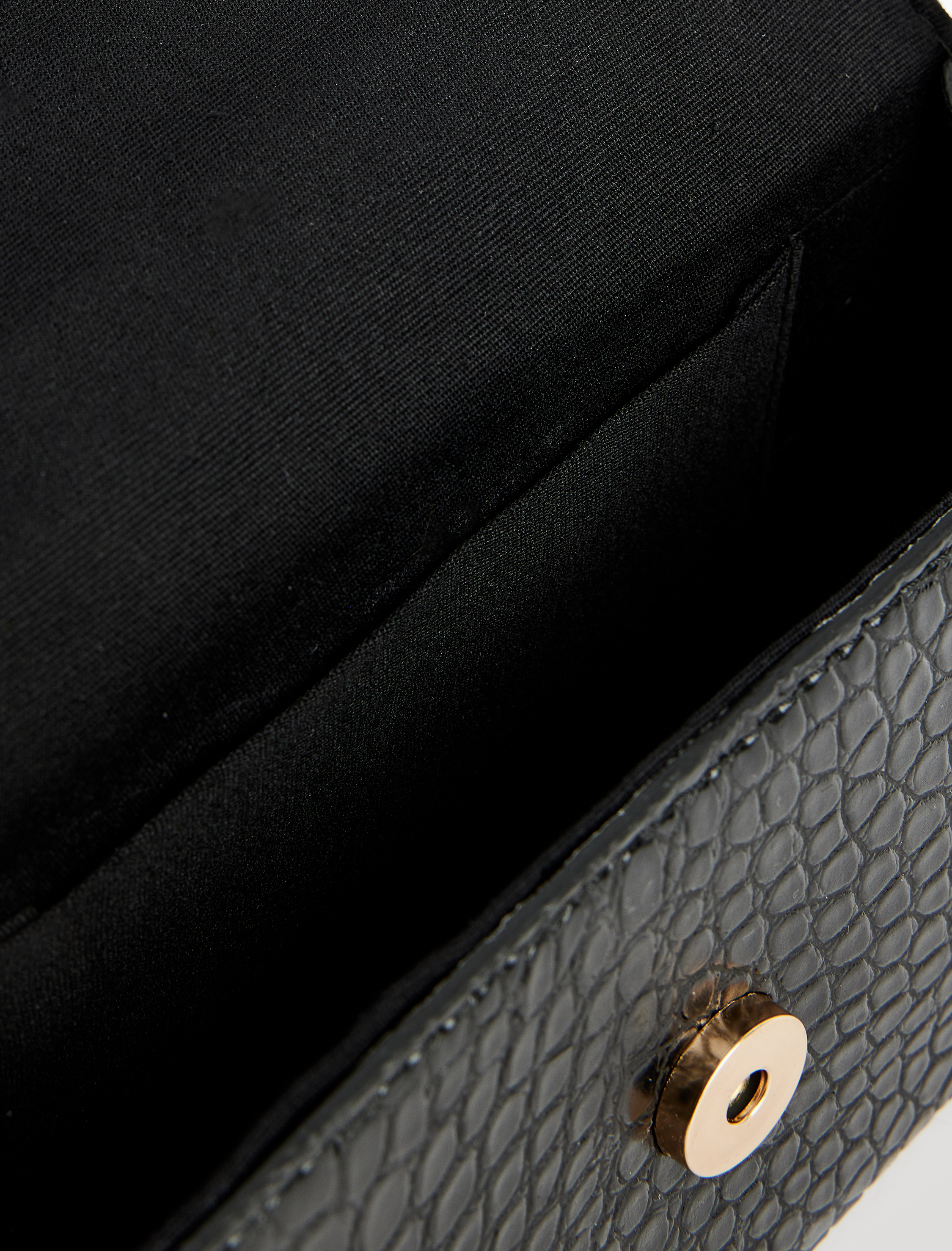  Kadın Timsah Derisi Görünümlü Kapaklı Askılı Omuz Çantası