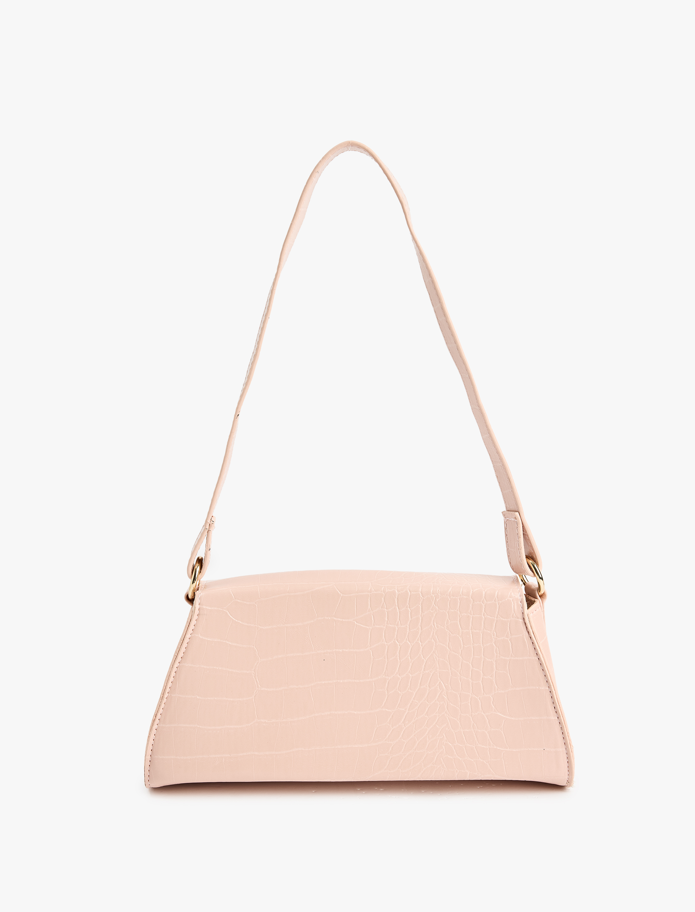  Kadın Timsah Derisi Görünümlü Kapaklı Askılı Omuz Çantası