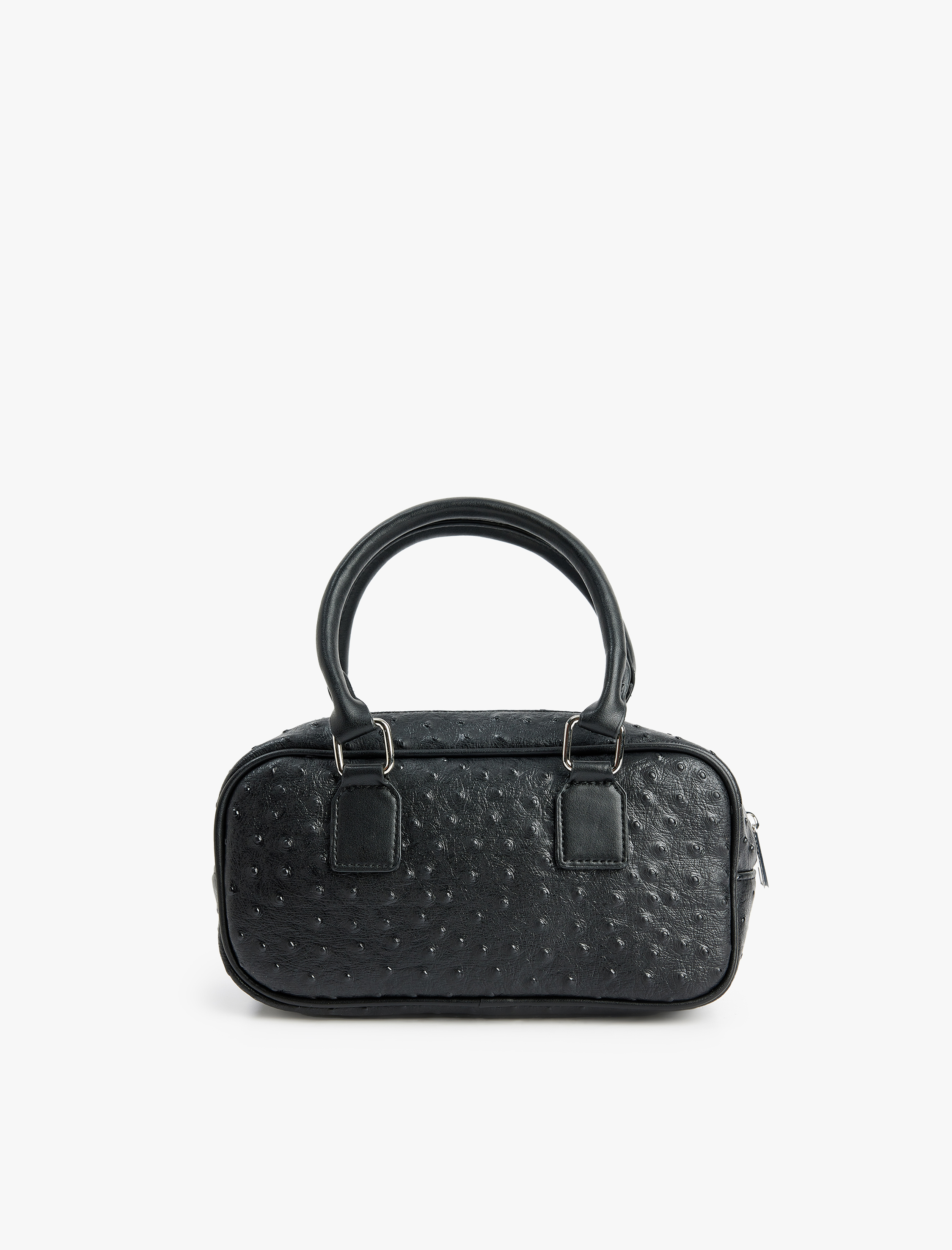  Kadın Suni Deri Fermuarlı Saplı Askılı Dokulu Çapraz Çanta