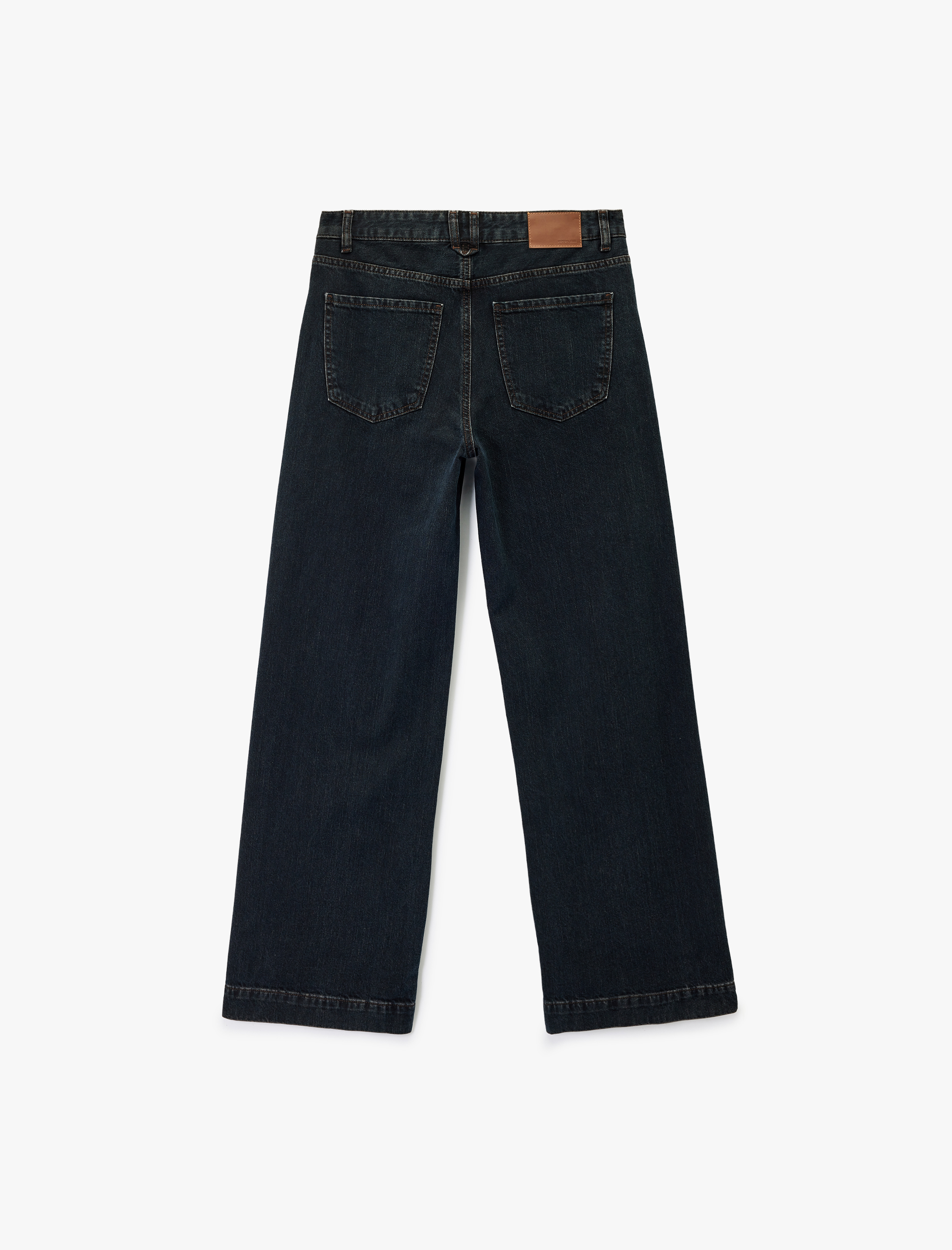   Koton X Sima Tarkan - Cepli Düz Geniş Paça Jean Pantolon -  Wide Leg Jeans