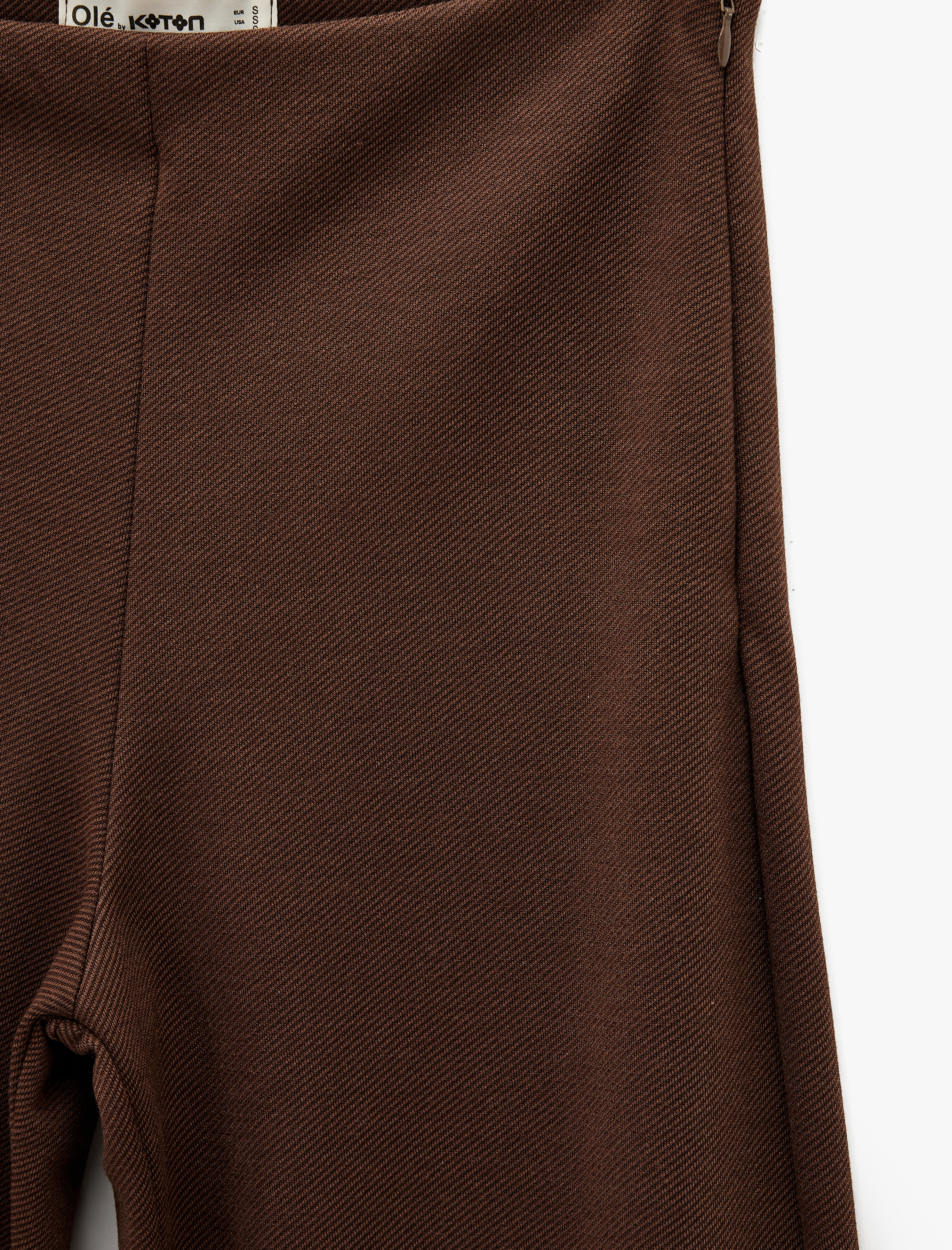   Slim Fit Düz Geniş Paça Kumaş Pantolon