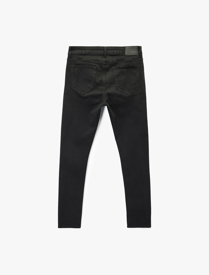  Normal Bel Pamuklu Cepli Super Skinny Fit Jean Pantolon