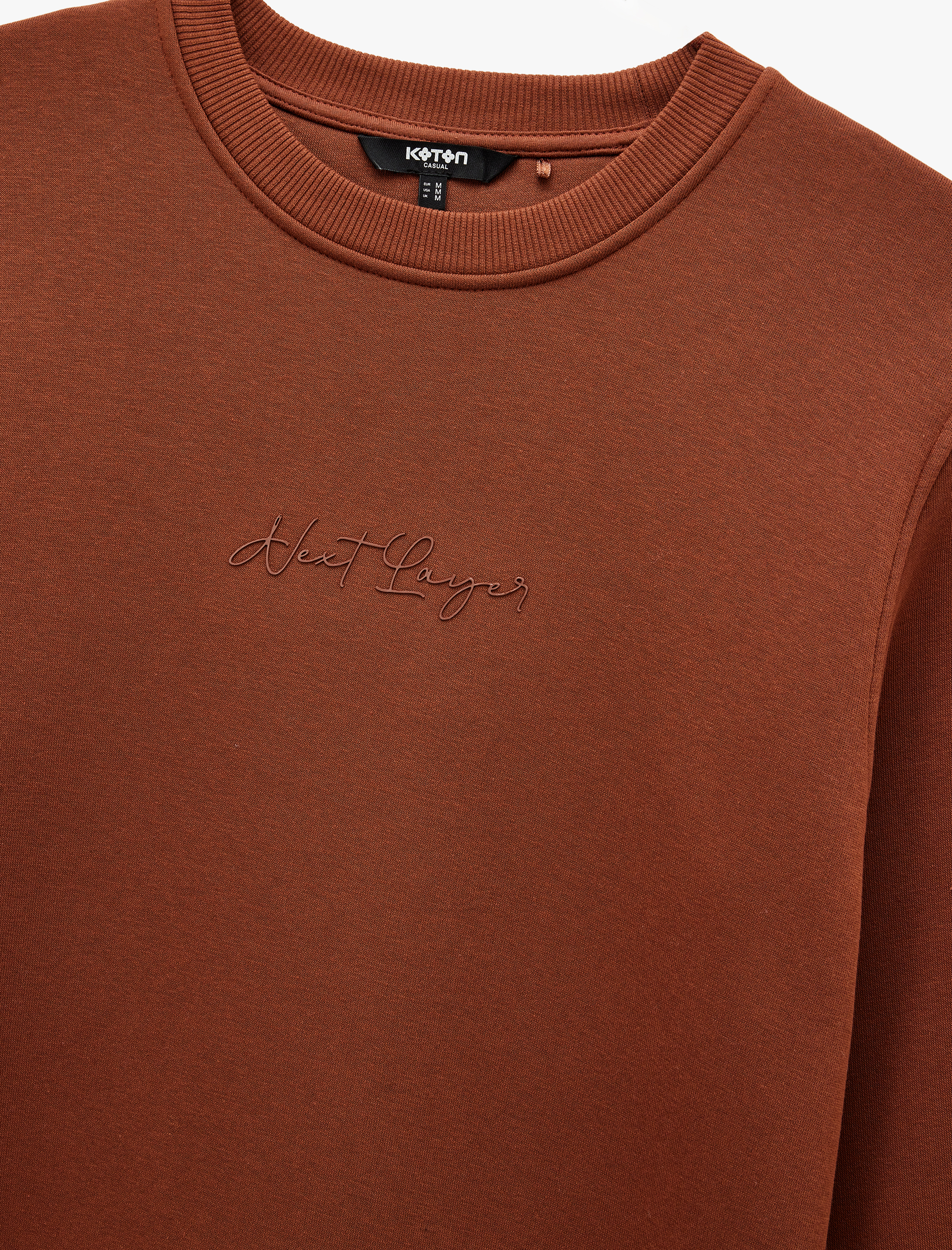   Regular Fit Pamuk Viskon Karışımlı Bisiklet Yaka Baskılı Sweatshirt