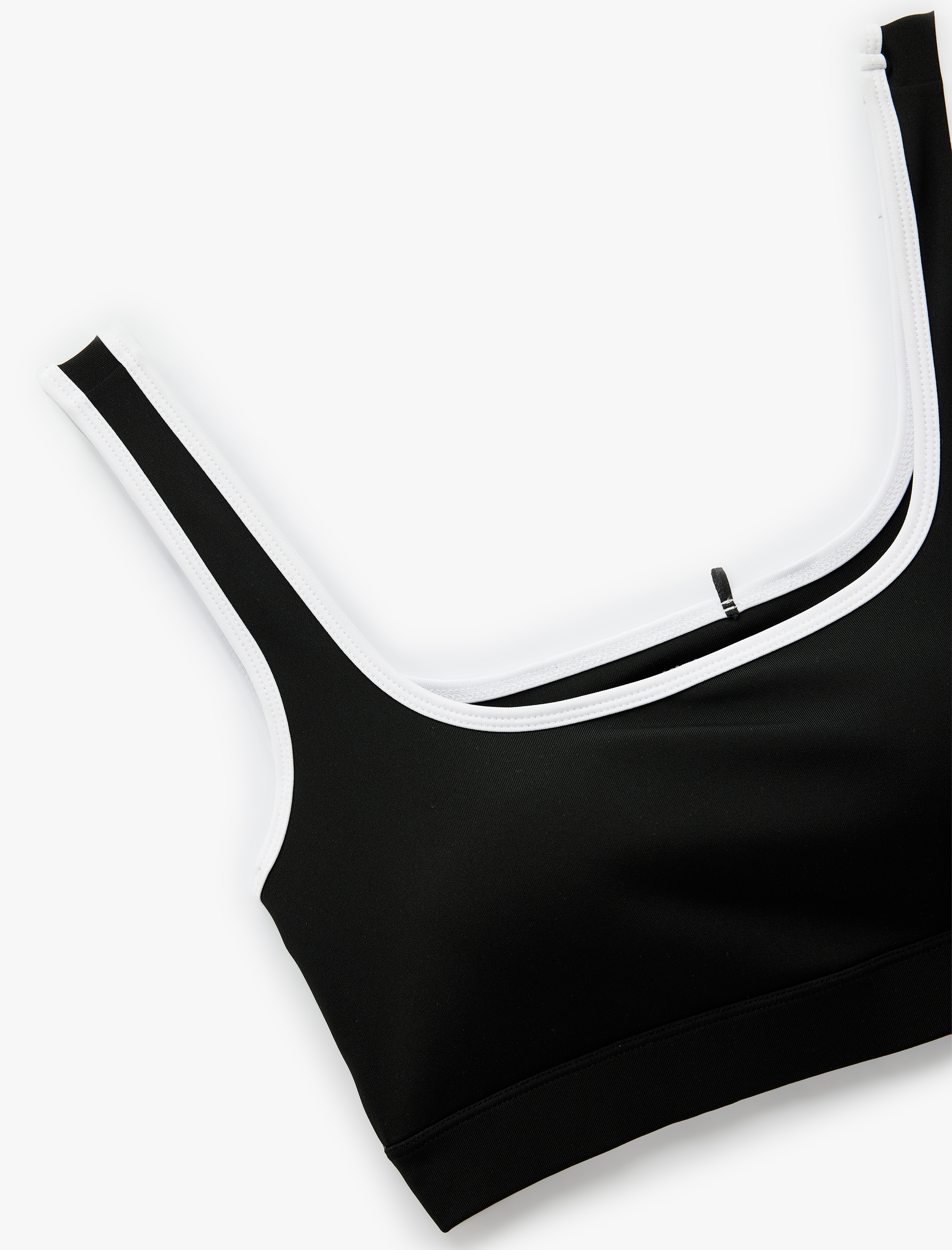   Slim Fit Kare Yaka Biyeli Kolsuz Sporcu Sütyeni