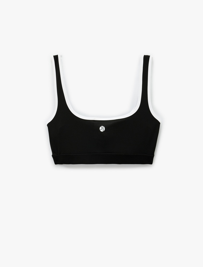  Slim Fit Kare Yaka Biyeli Kolsuz Sporcu Sütyeni