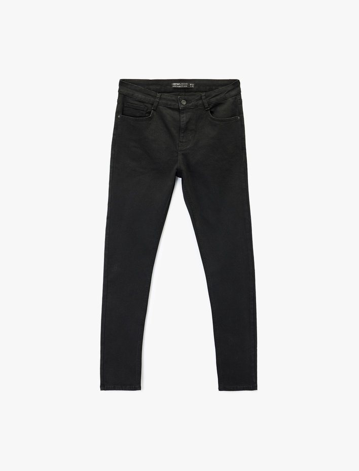  Normal Bel Pamuklu Cepli Super Skinny Fit Jean Pantolon