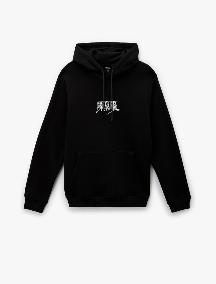  Uzun Kollu Kapşonlu Lisanslı Van Gogh Baskılı Sweatshirt