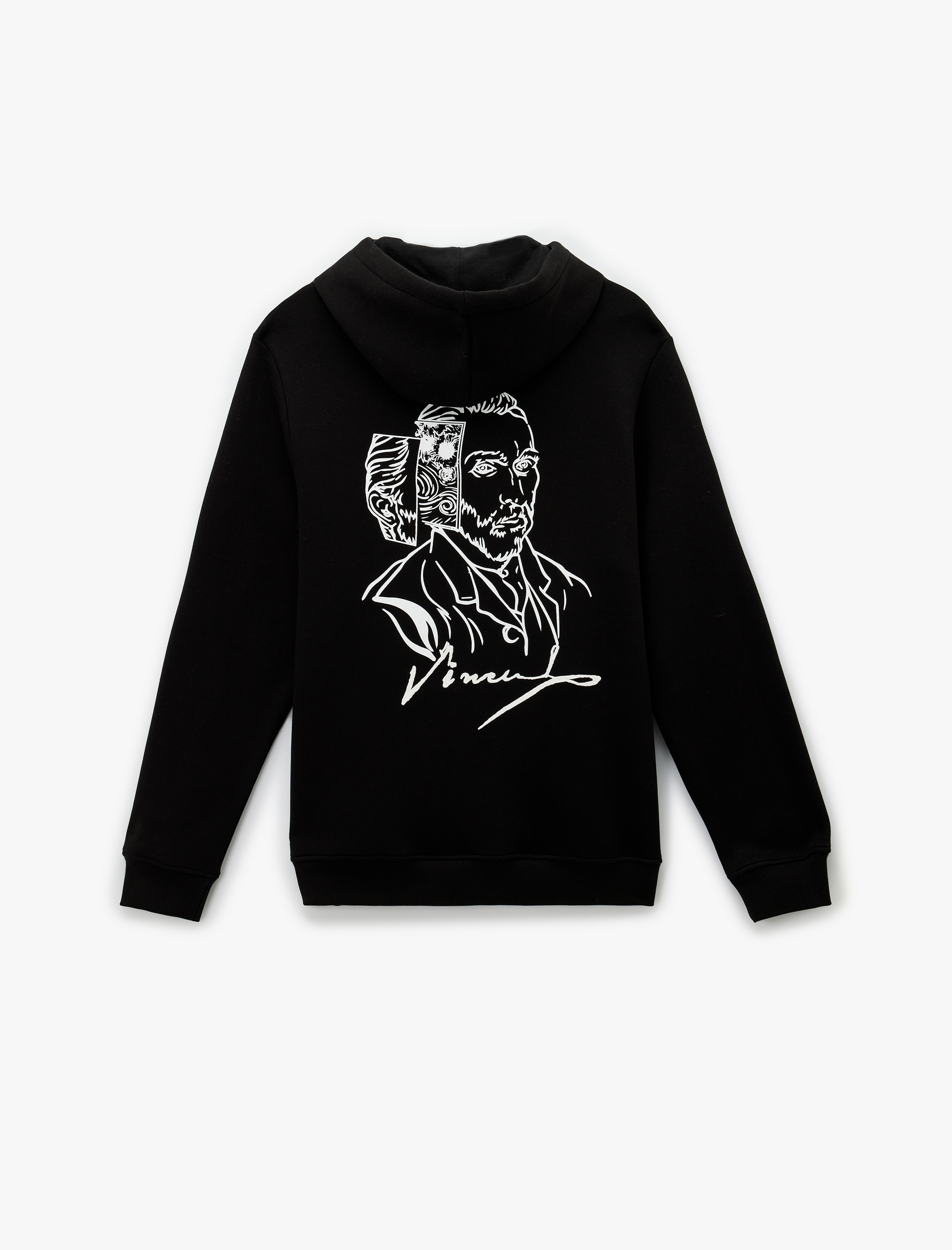   Uzun Kollu Kapşonlu Lisanslı Van Gogh Baskılı Sweatshirt