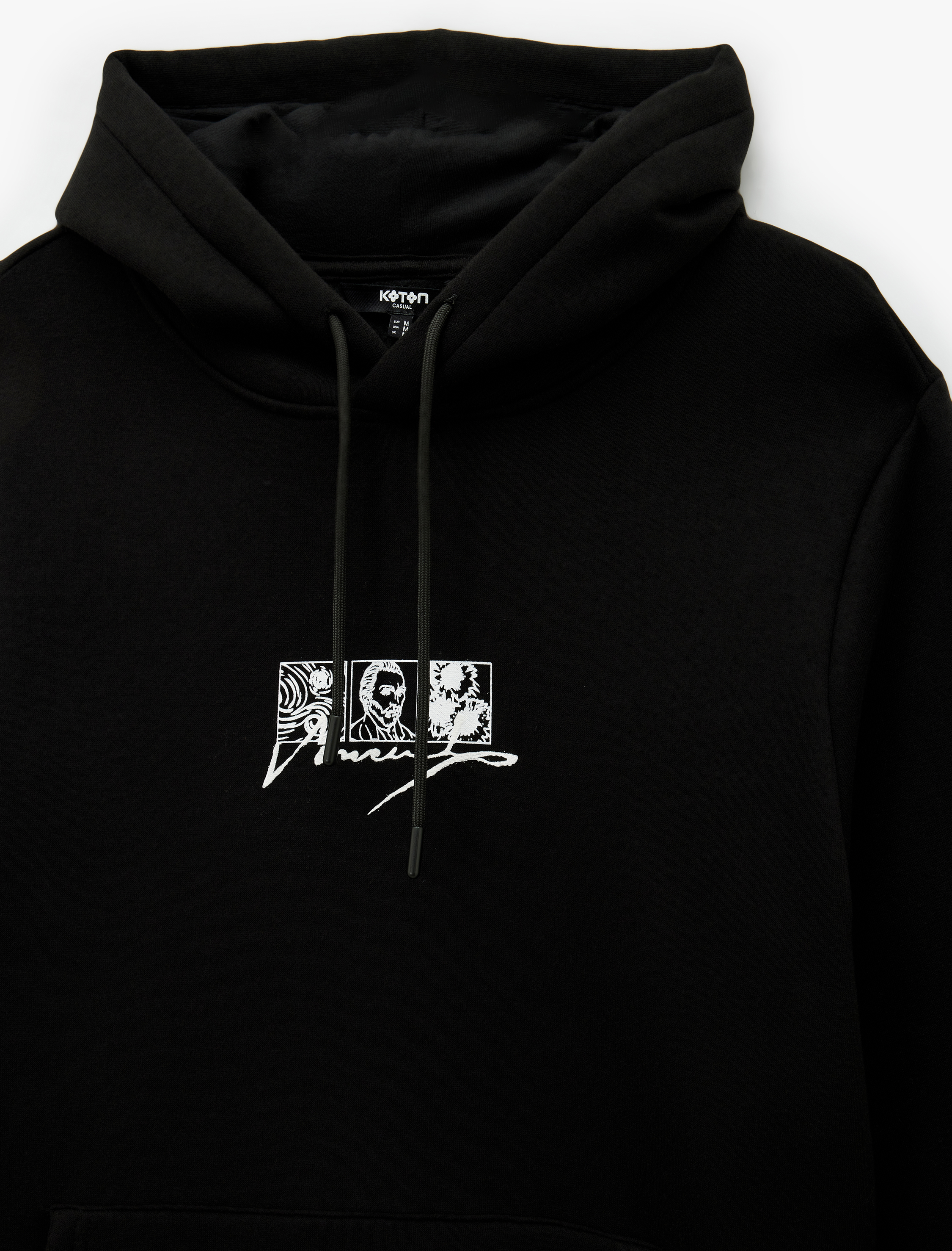   Uzun Kollu Kapşonlu Lisanslı Van Gogh Baskılı Sweatshirt