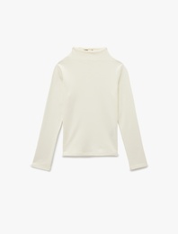 Koton X Sibil Çetinkaya - Pamuklu Slim Fit Uzun Kollu Dik Yaka Body