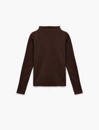 Koton X Sibil Çetinkaya - Pamuklu Slim Fit Uzun Kollu Dik Yaka Body