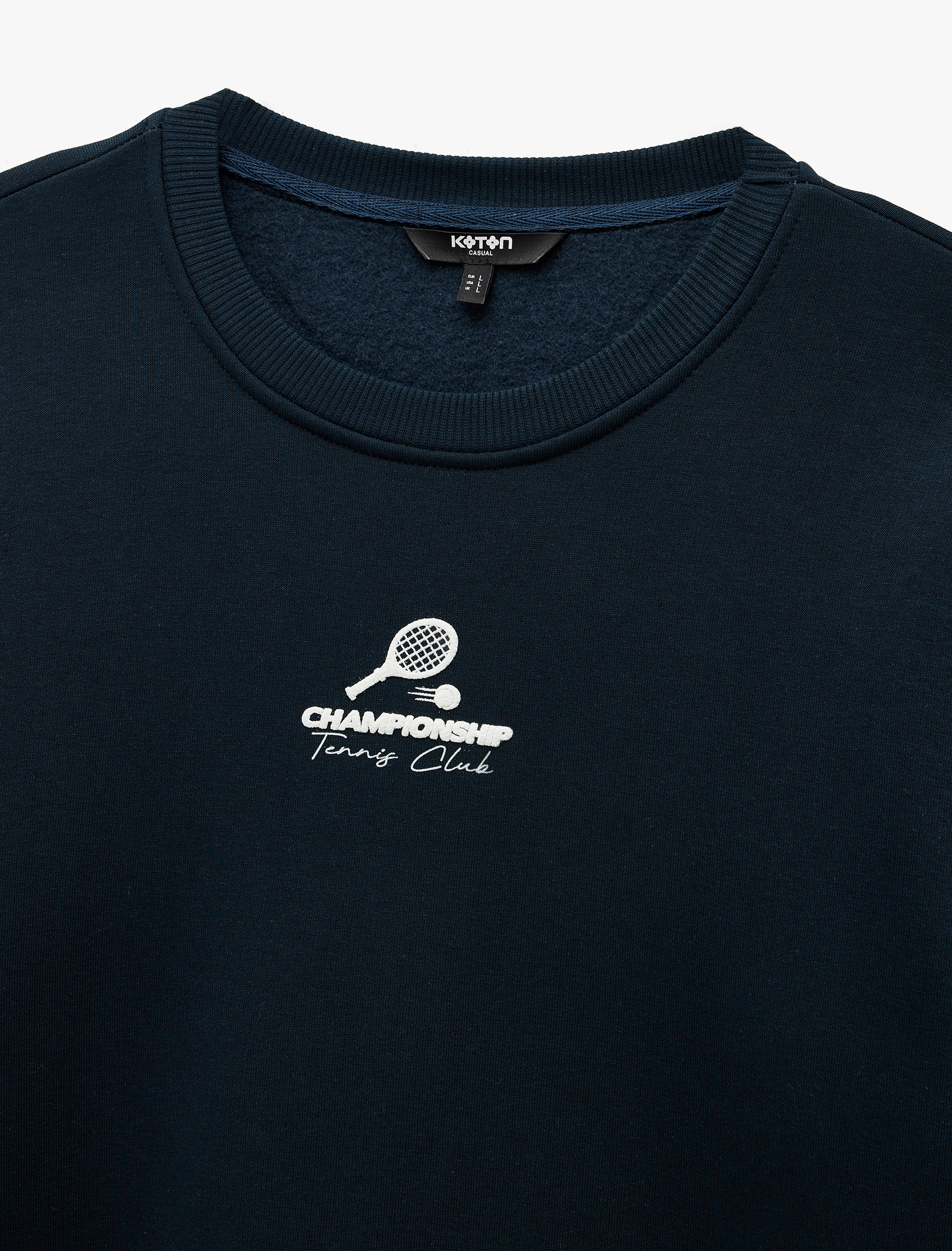   Regular Fit Uzun Kollu Bisiklet Yaka Baskılı Sweatshirt