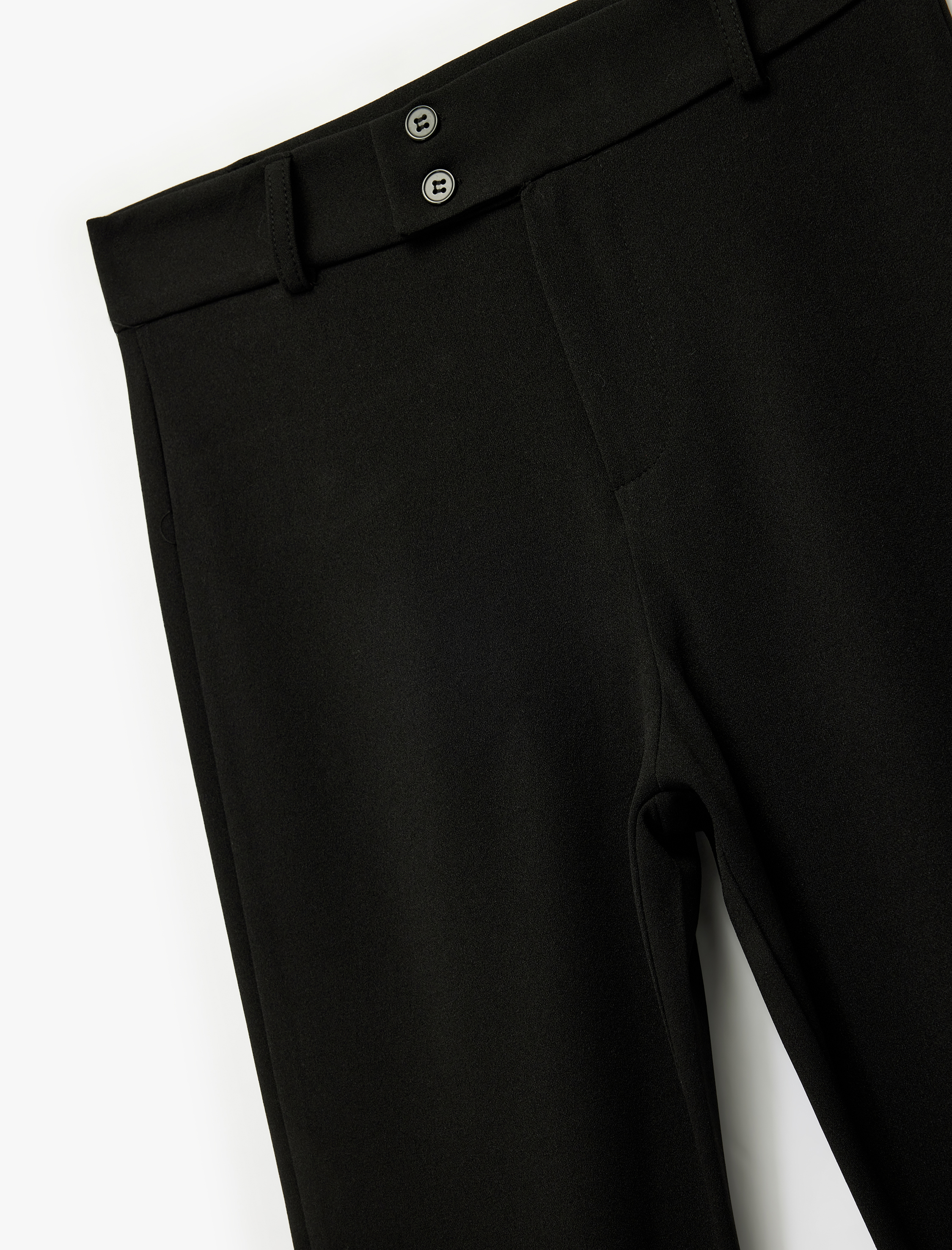   Slim Fit Cepli Hafif İspanyol Paça Kumaş Pantolon