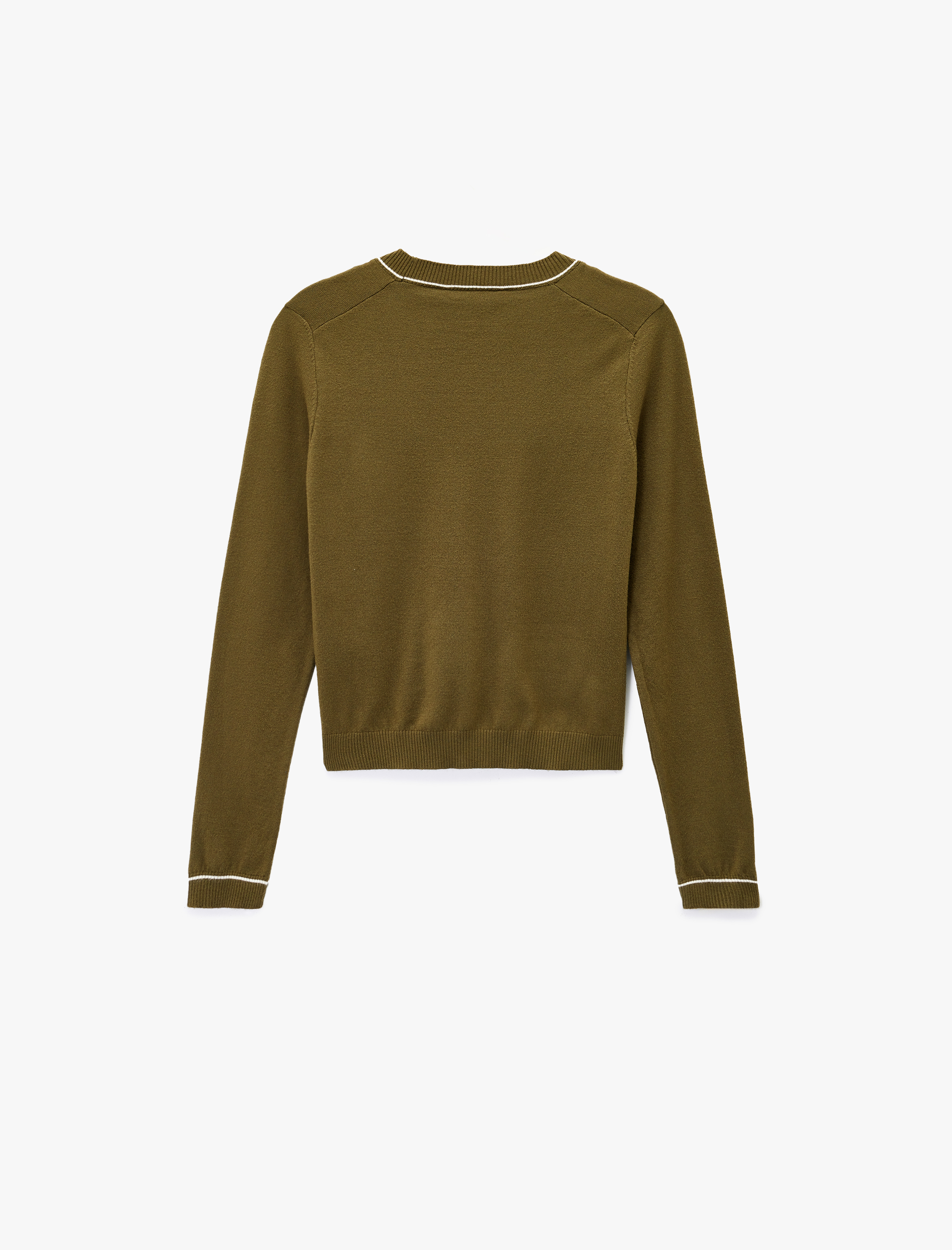   Kısa Kollu Bisiklet Yaka Triko Kazak