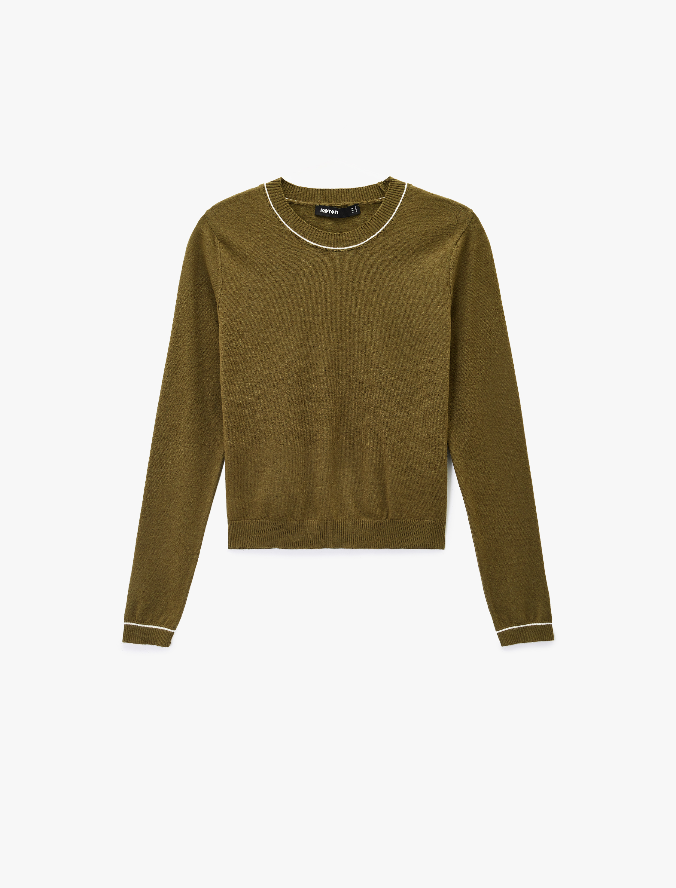   Kısa Kollu Bisiklet Yaka Triko Kazak