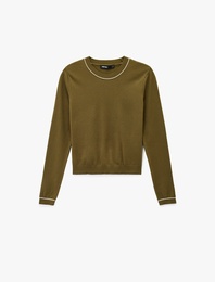 Kısa Kollu Bisiklet Yaka Triko Kazak