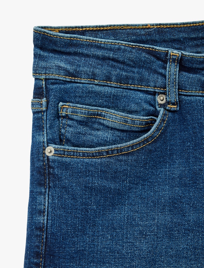  Pamuklu Normal Bel Slim Fit Jean Pantolon - Brad Jean