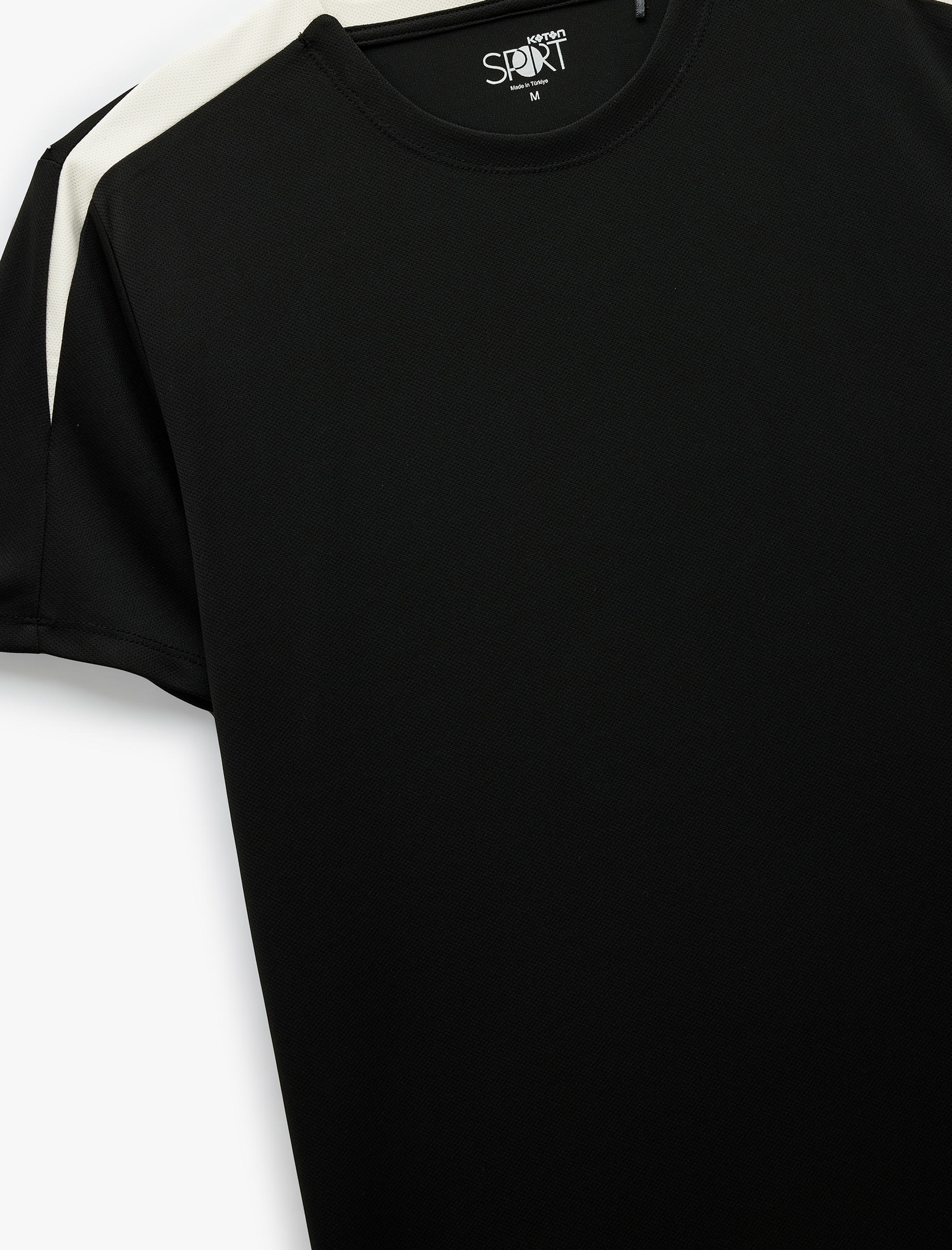   Regular Fit Kısa Kollu Renk Kontrastlı Bisiklet Yaka Spor Tişört