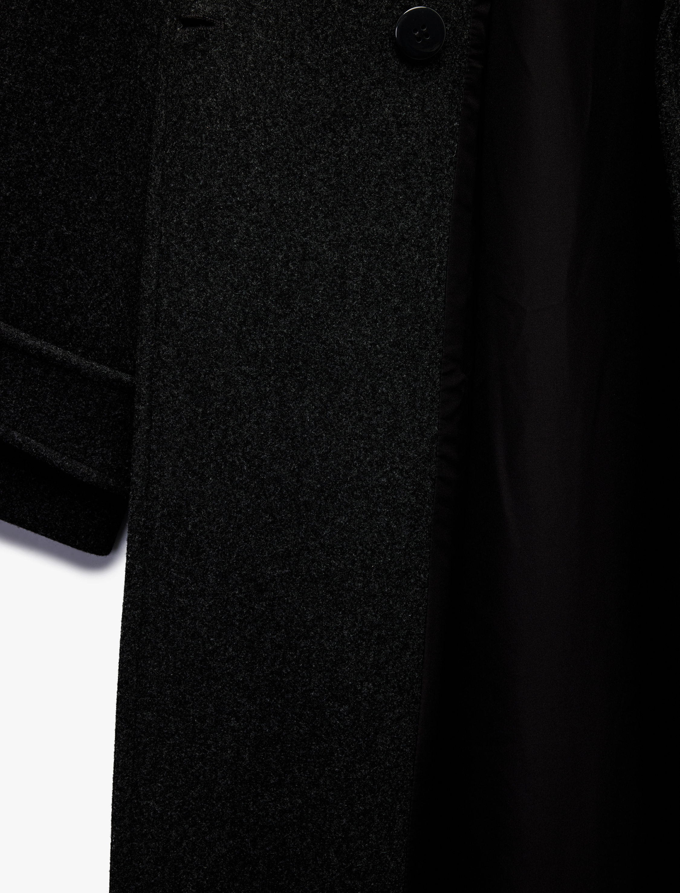   Oversize Kaban Kaşe Astarlı Düğmeli Kruvaze Uzun Kollu