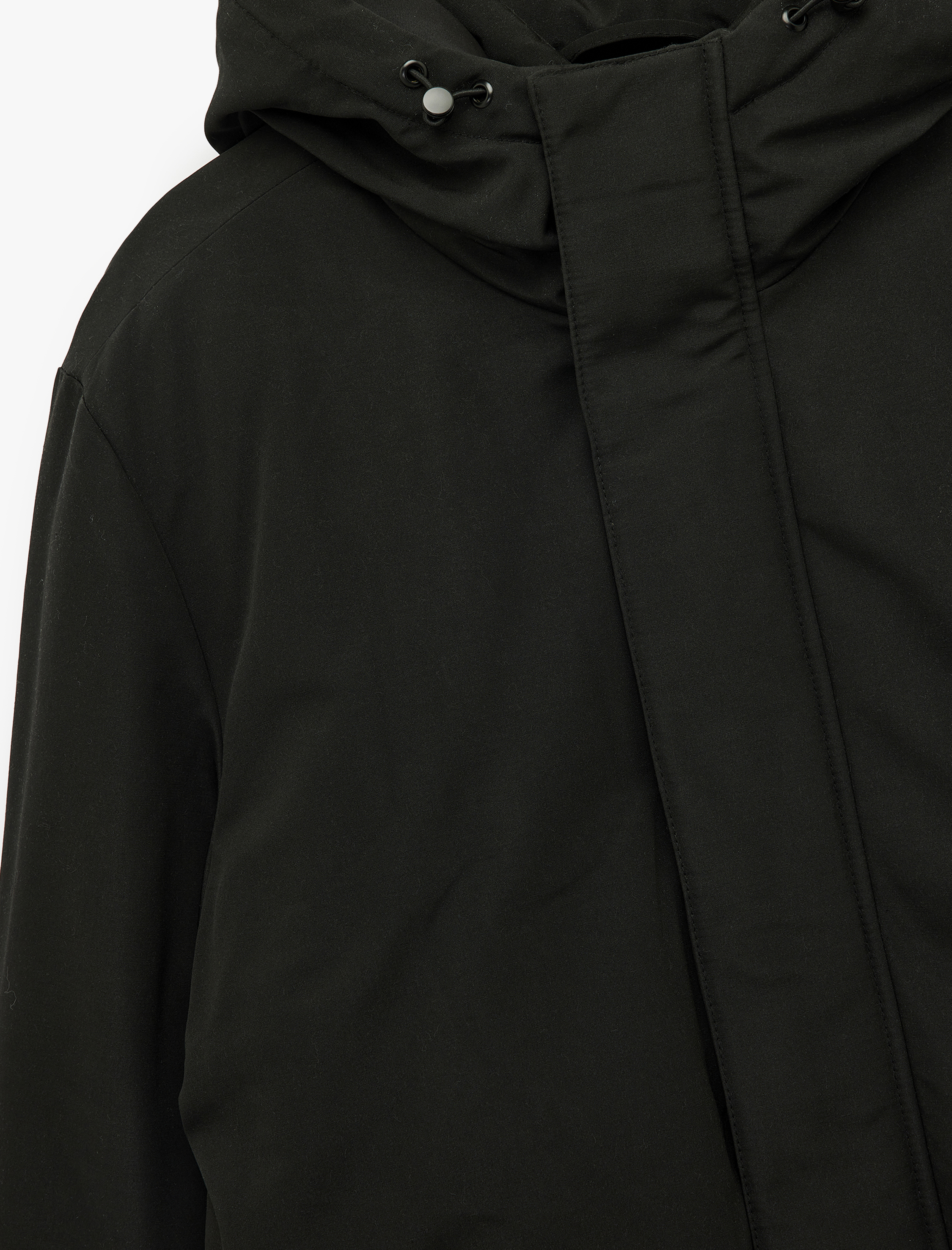   Çıtçıt Düğme Detaylı Fermuarlı Cepli Kapüşonlu Kışlık Şişme Ceket