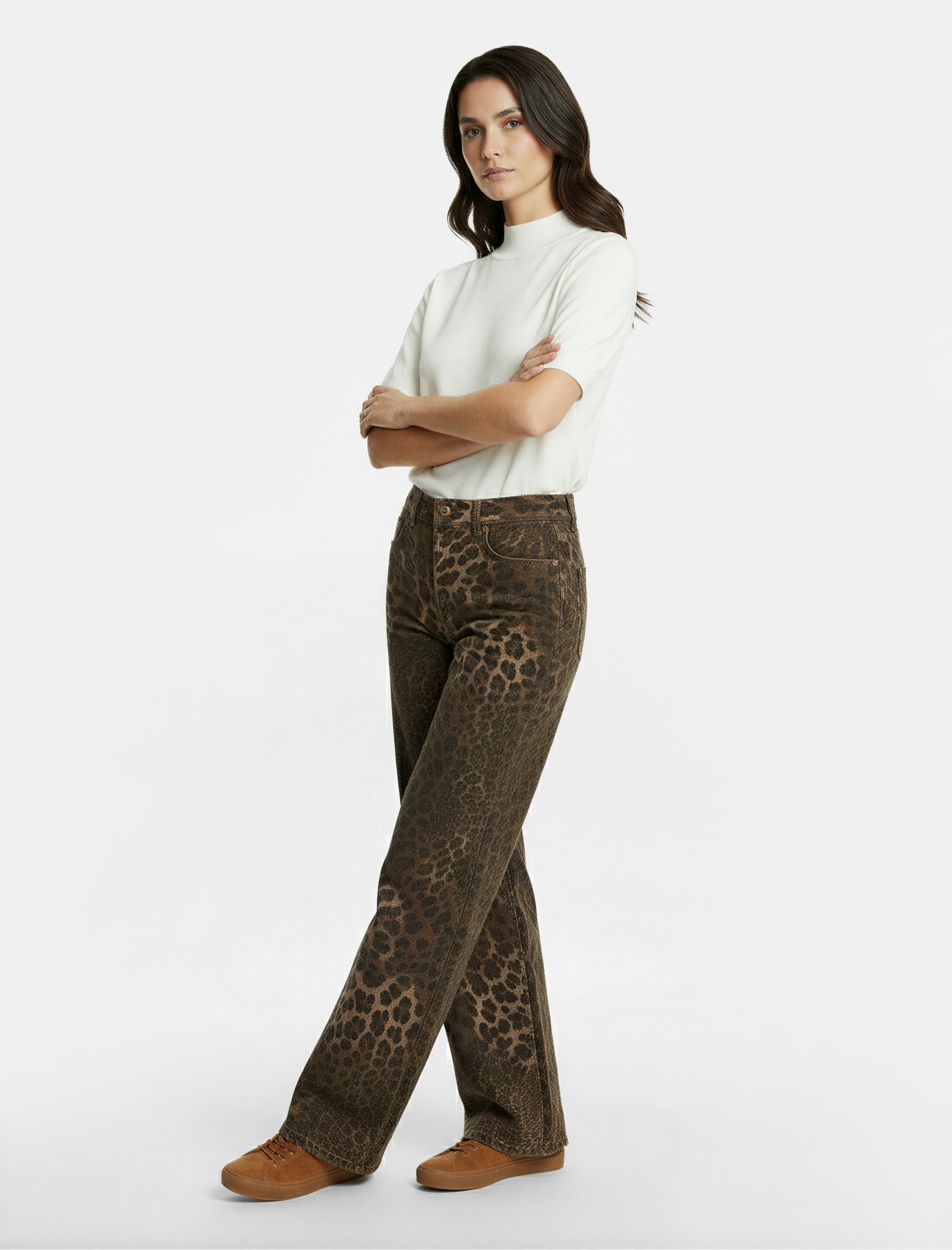   Kısa Kollu Dik Yaka Triko Oversize Kazak