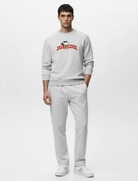 Straight Fit Cep Detaylı Şardonlu Beli Lastikli Kışlık Eşofman Altı