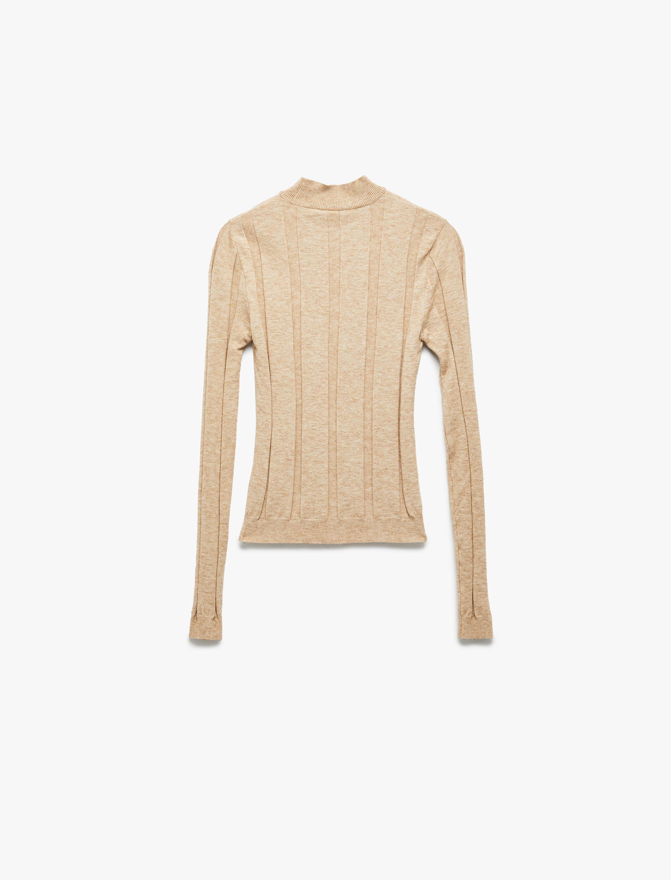   Dik Yaka Uzun Kollu Triko Kazak