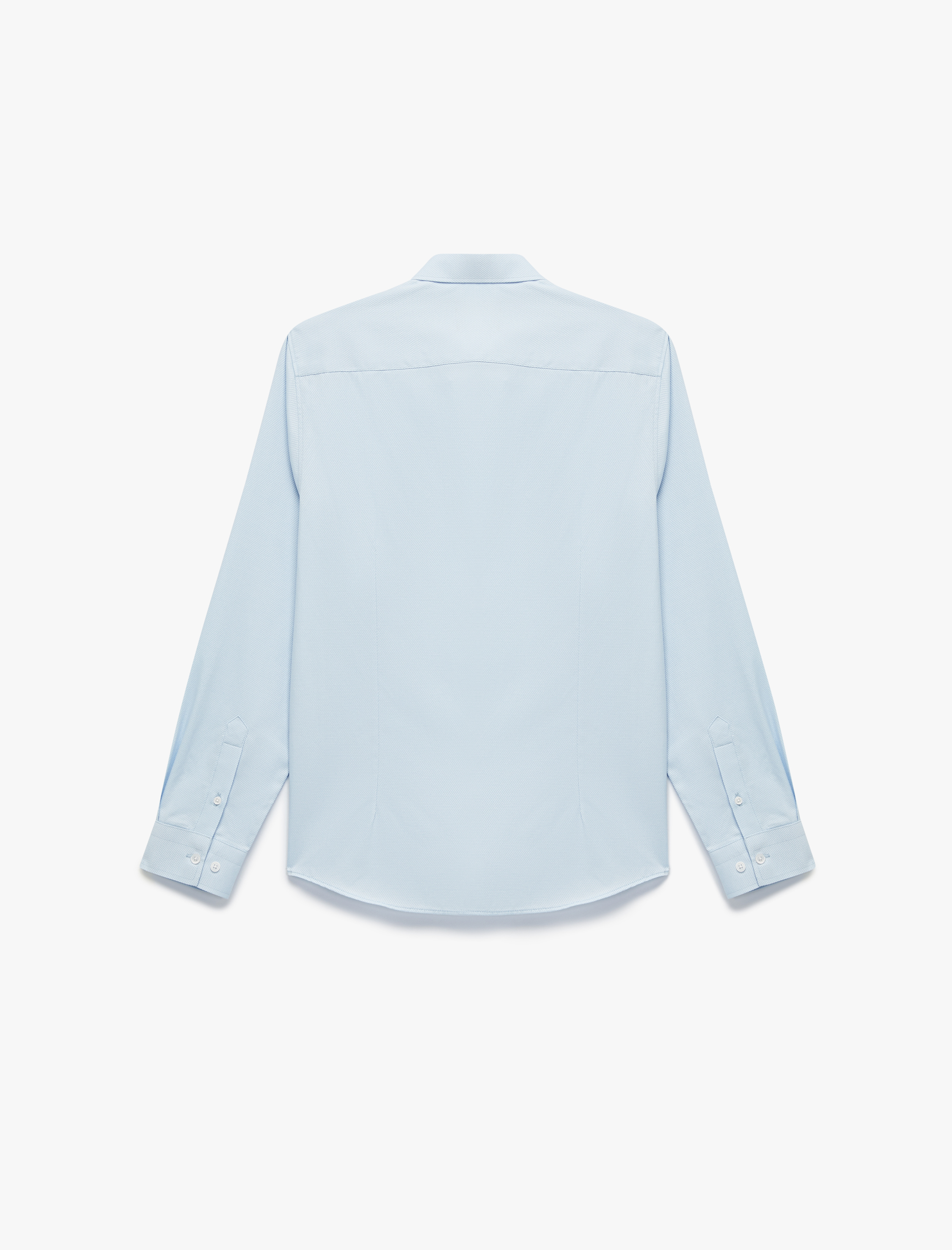   Yarım İtalyan Yaka Uzun Kollu Slim Fit Klasik Gömlek