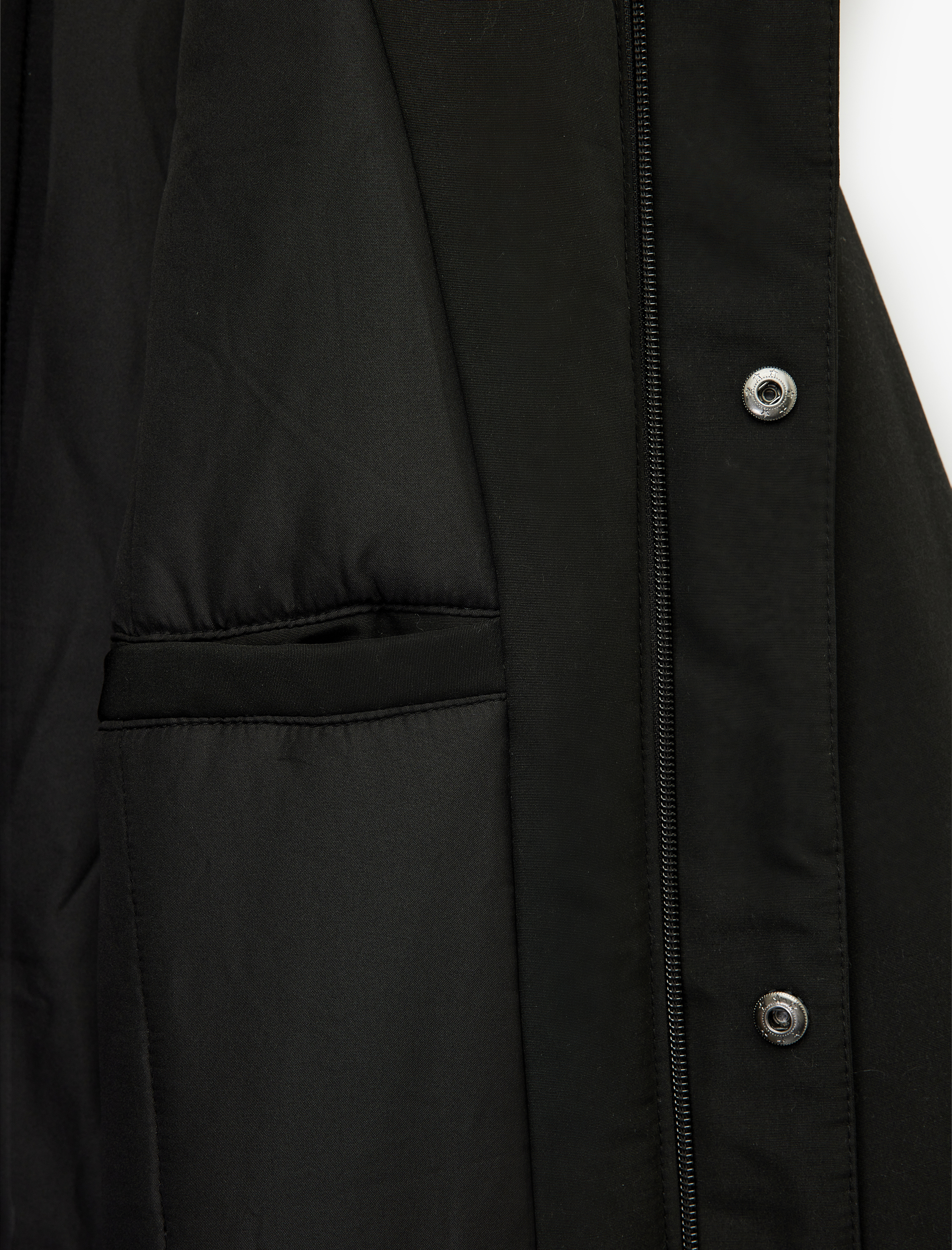   Çıtçıt Düğme Detaylı Fermuarlı Cepli Kapüşonlu Kışlık Şişme Ceket