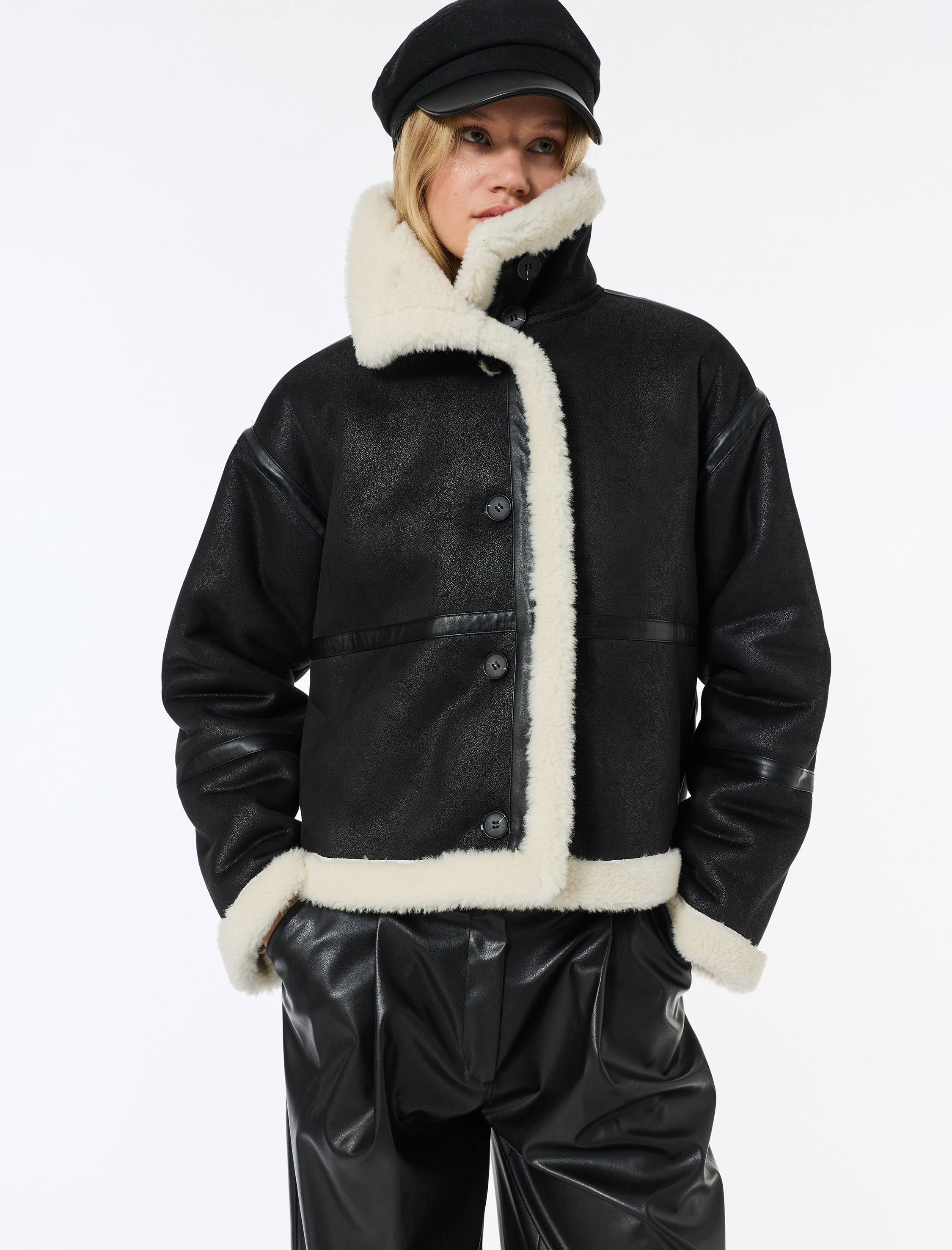   Bonded Kaban İçi Peluş Astarlı Düğmeli Cepli