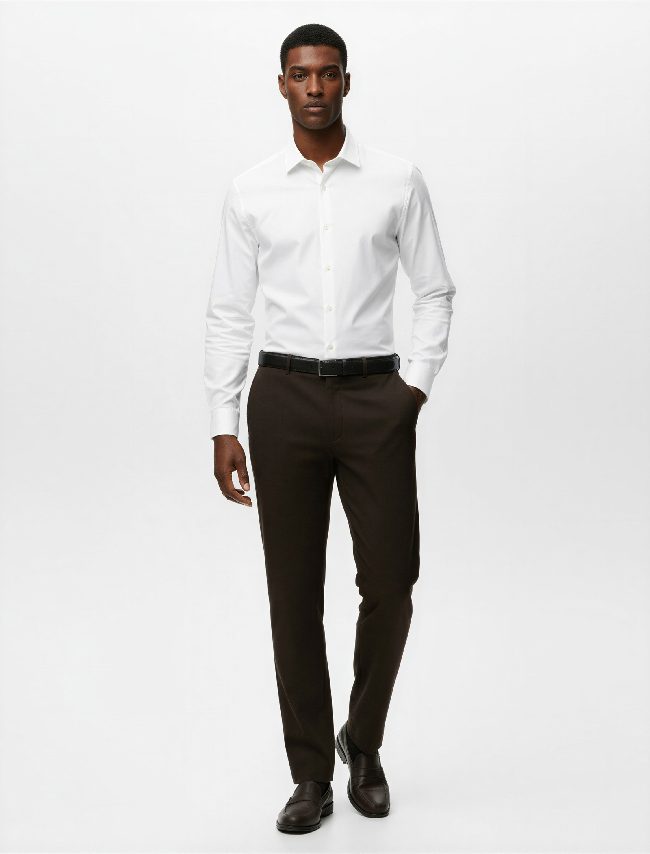   Viskon Karışımlı Cep Detaylı Pike Kumaş Düğmeli Pantolon