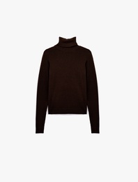 Uzun Kollu Balıkçı Yaka Triko Kazak