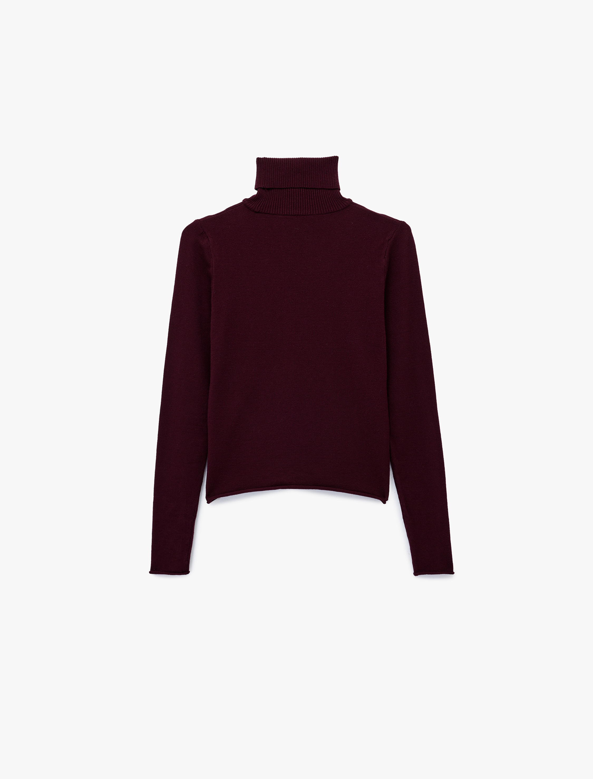   Uzun Kollu Balıkçı Yaka Triko Kazak