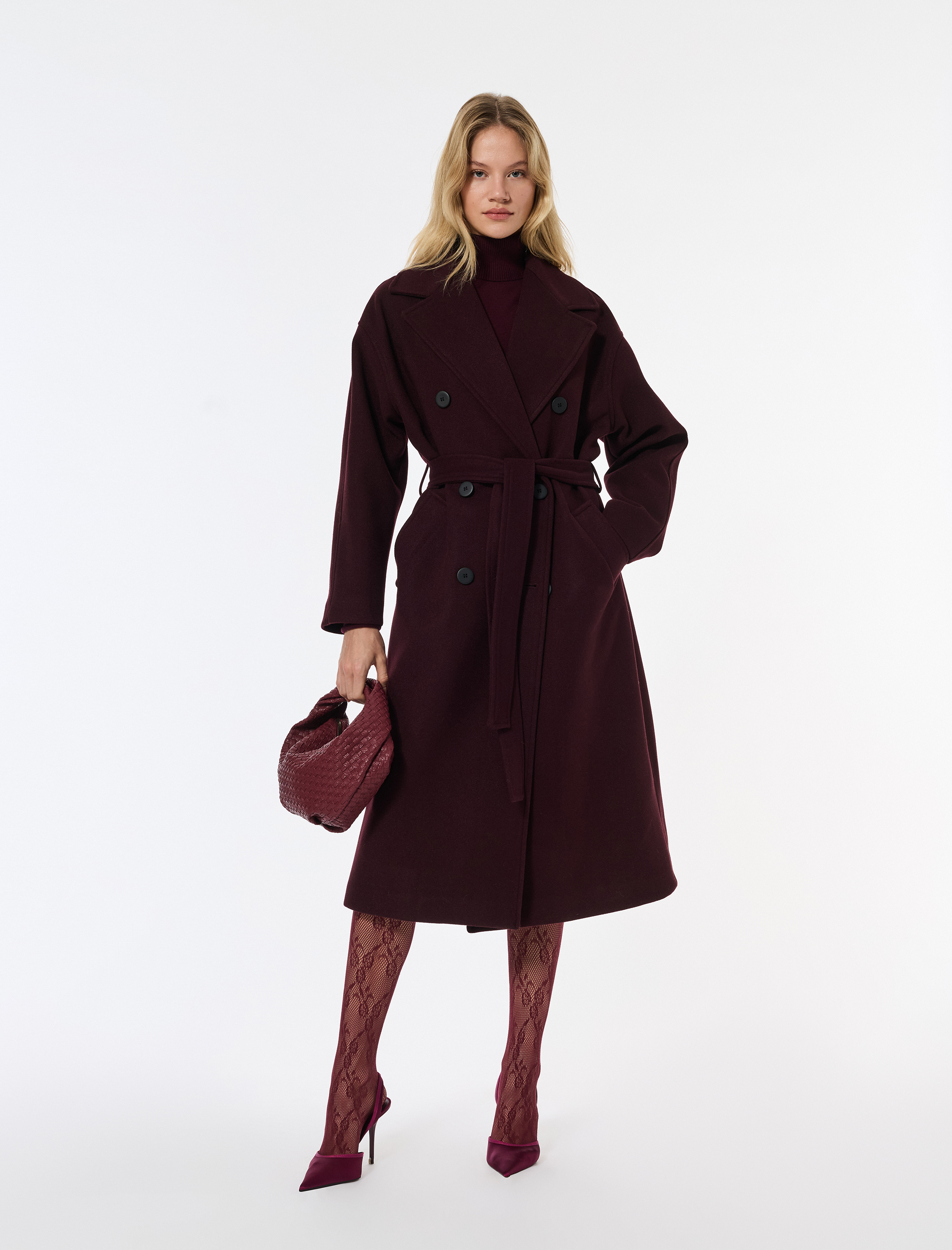   Trenç Kaban Uzun Kollu Cepli Kruvaze Kemerli