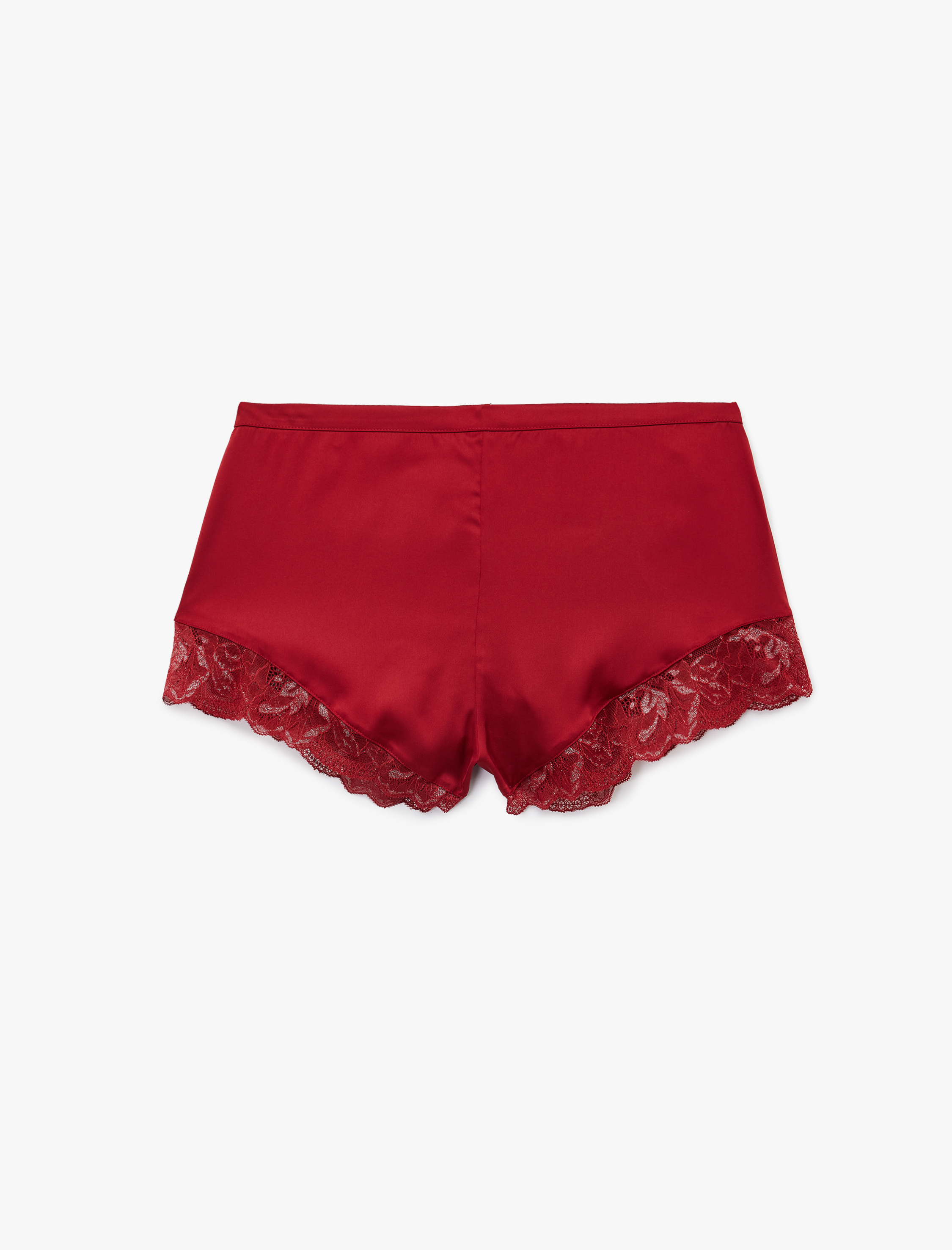   Dantel Detaylı Kısa Saten Şort Pijama Altı