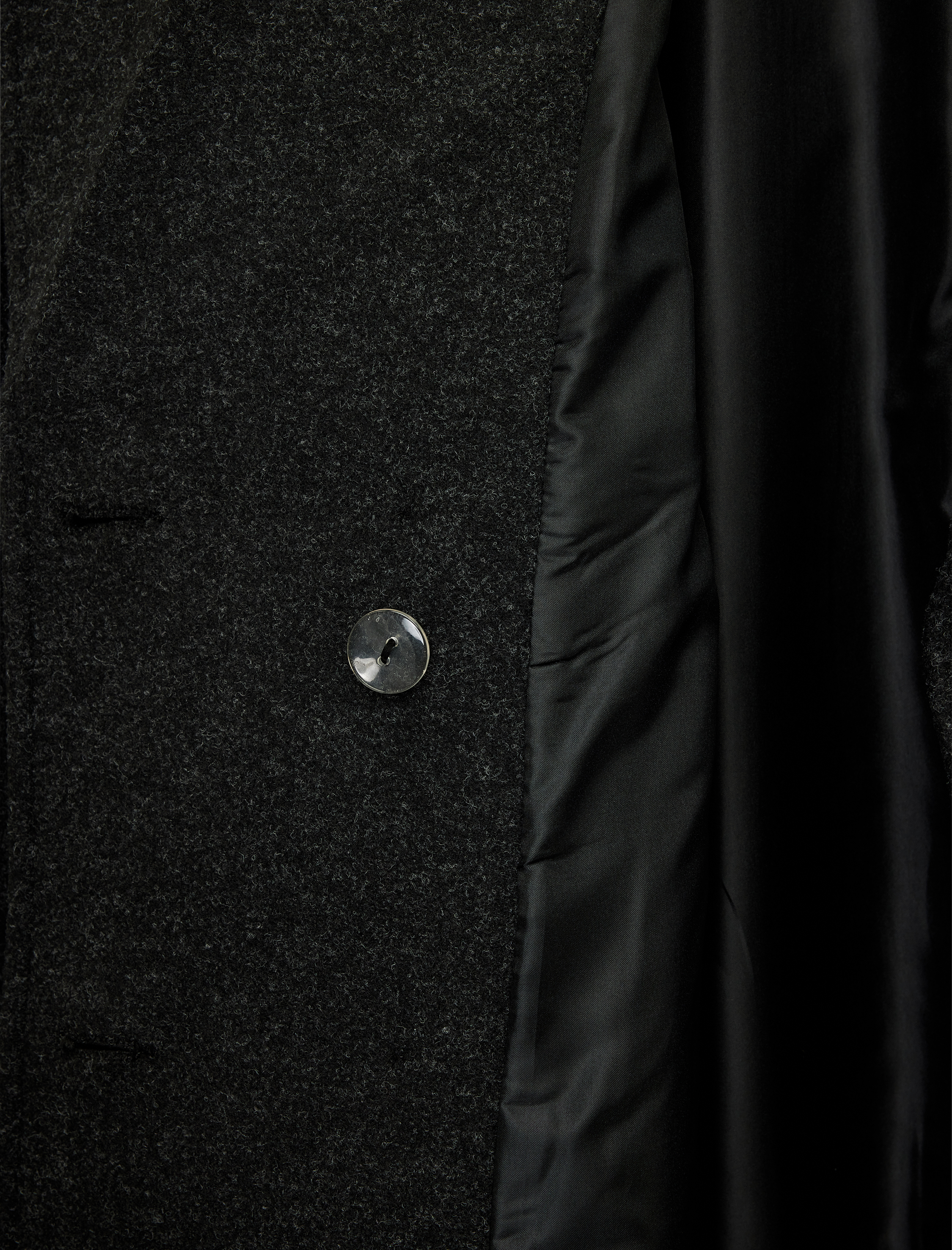   Oversize Kaban Kaşe Ekstra Uzun Kruvaze Düğmeli