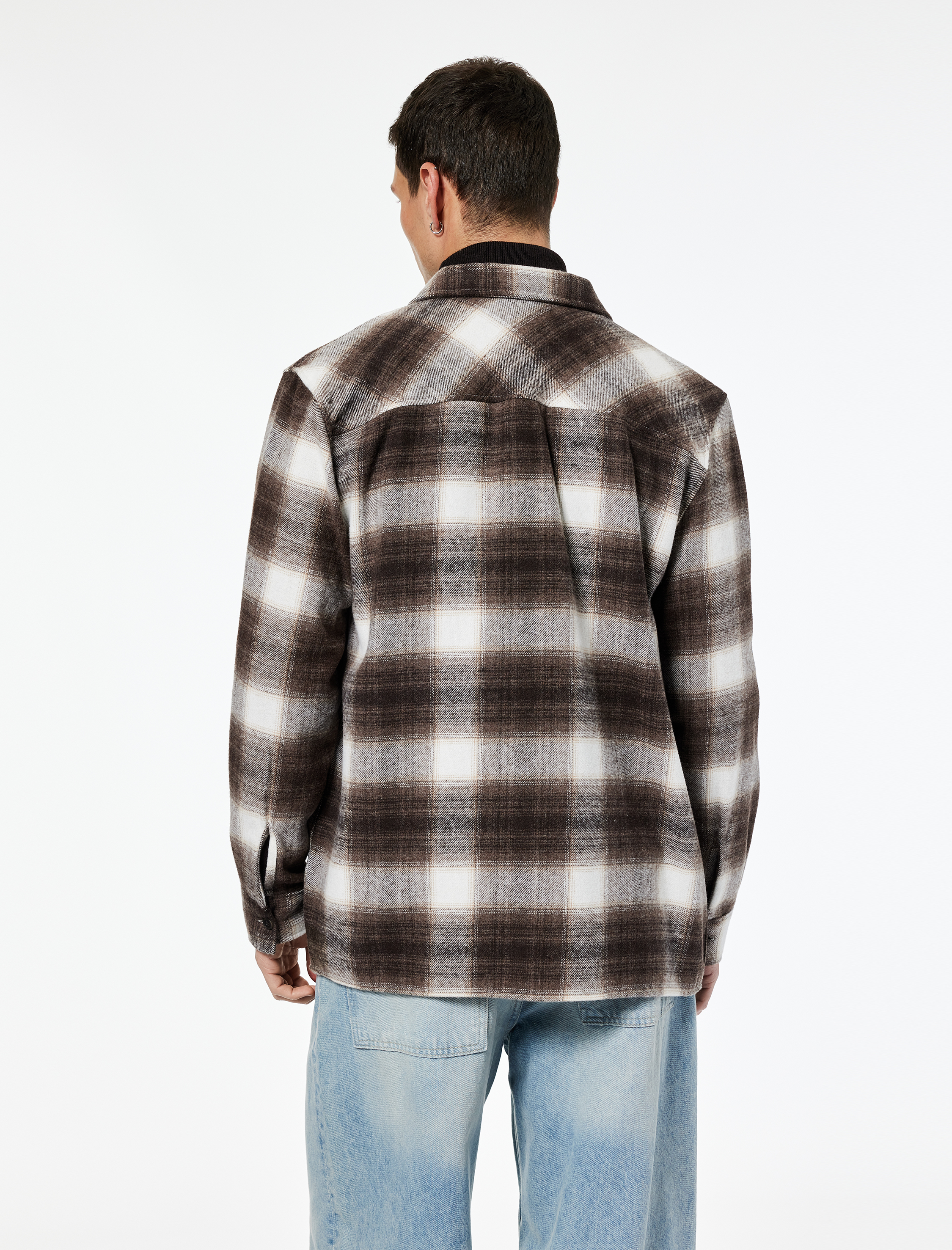   Regular Fit Cep Detaylı Uzun Kollu Klasik Yaka Oduncu Gömleği