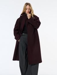 Oversize Kaban Kaşe Uzun Kollu Cepli Düğmeli Kruvaze