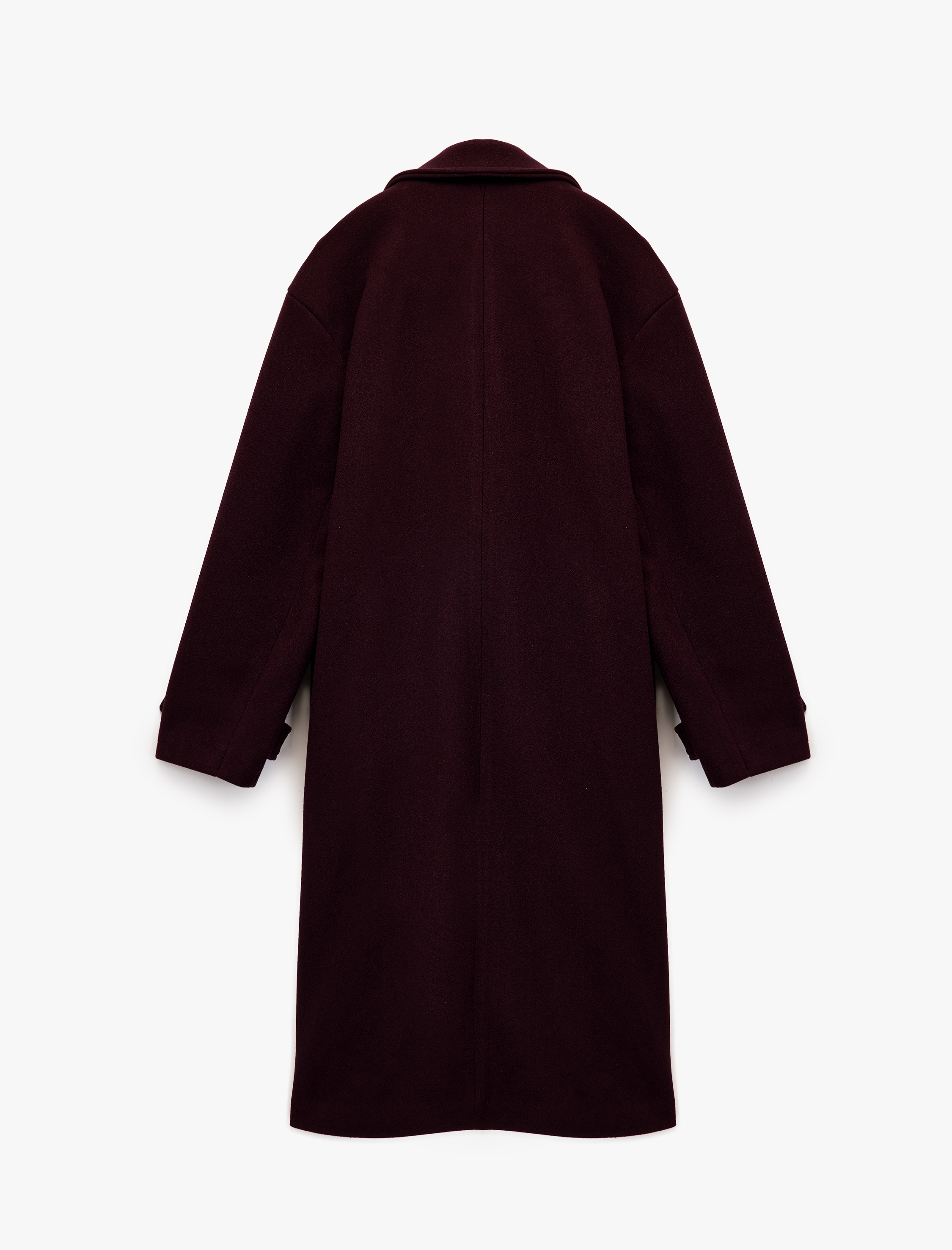   Oversize Kaban Kaşe Uzun Kollu Cepli Düğmeli Kruvaze