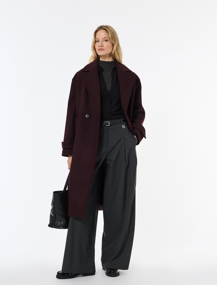  Oversize Kaban Kaşe Uzun Kollu Cepli Düğmeli Kruvaze