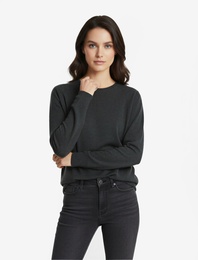 Bisiklet Yaka Uzun Kollu Triko Oversize Kazak