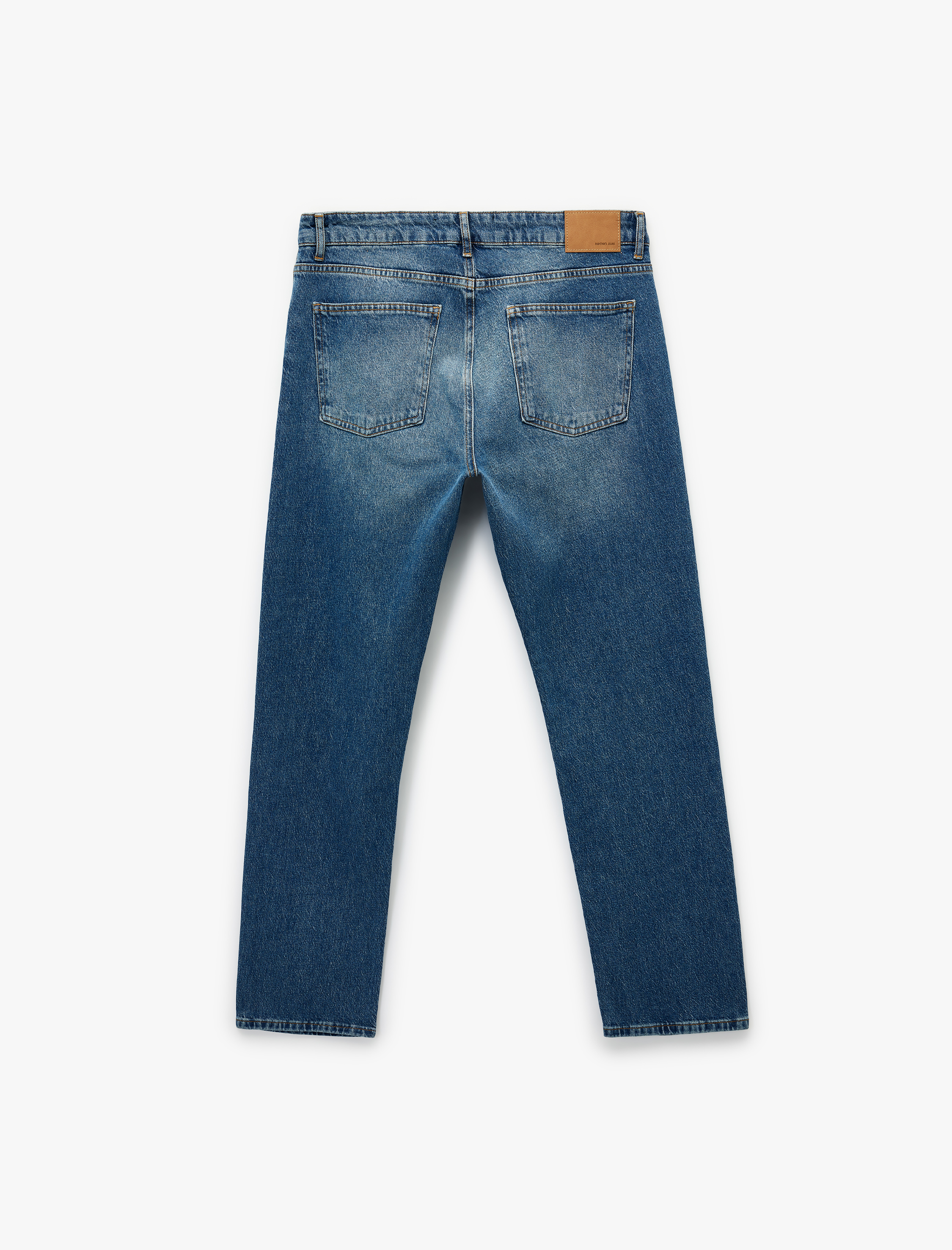   Normal Bel Pamuklu Straight Fit Jean Pantolon -  Mark Jean