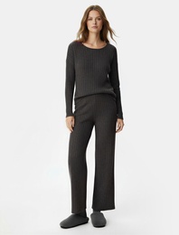 Rahat Kalıp Bol Düz Paça Pijama Altı