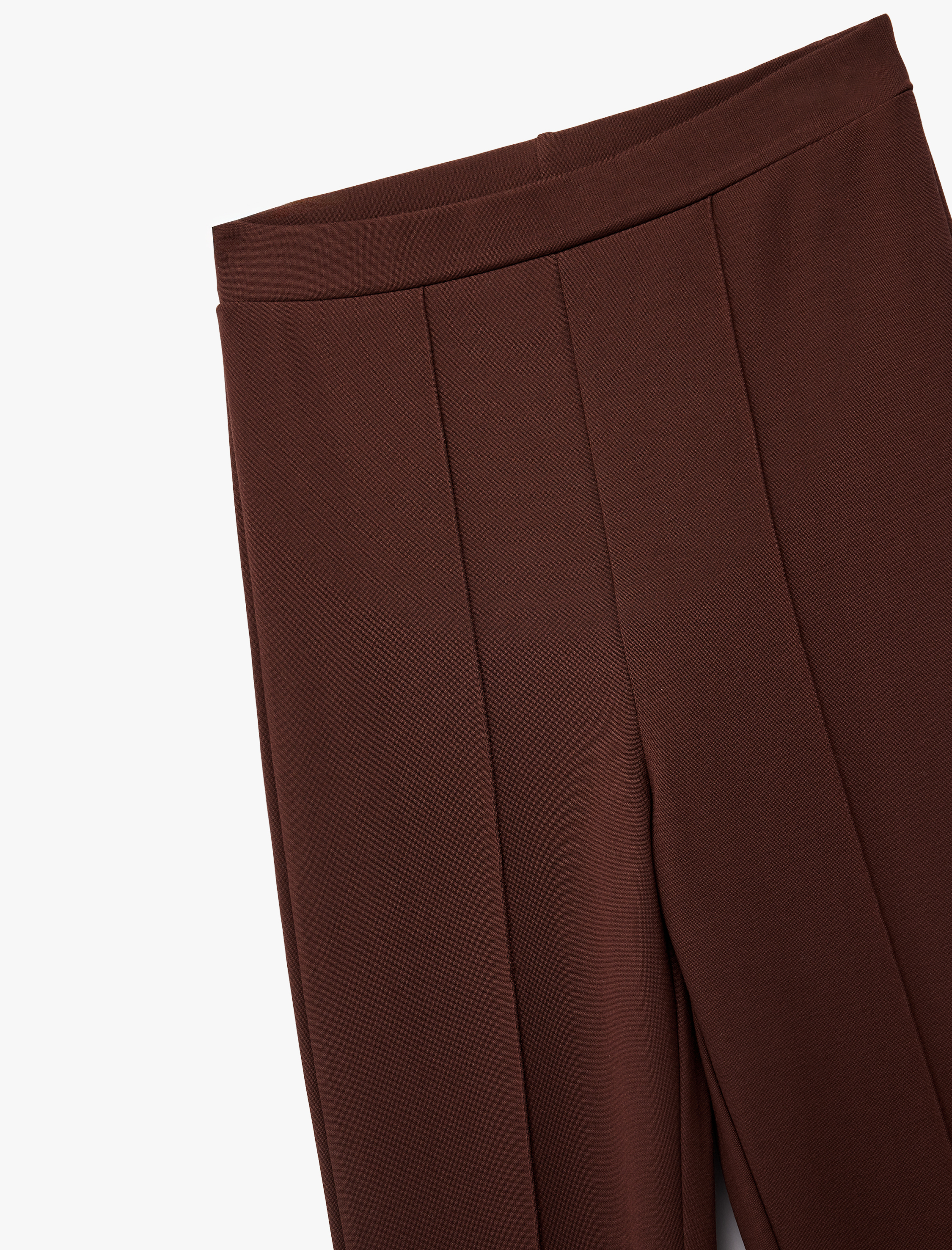   Nervürlü Slim Fit İspanyol Paça Pantolon