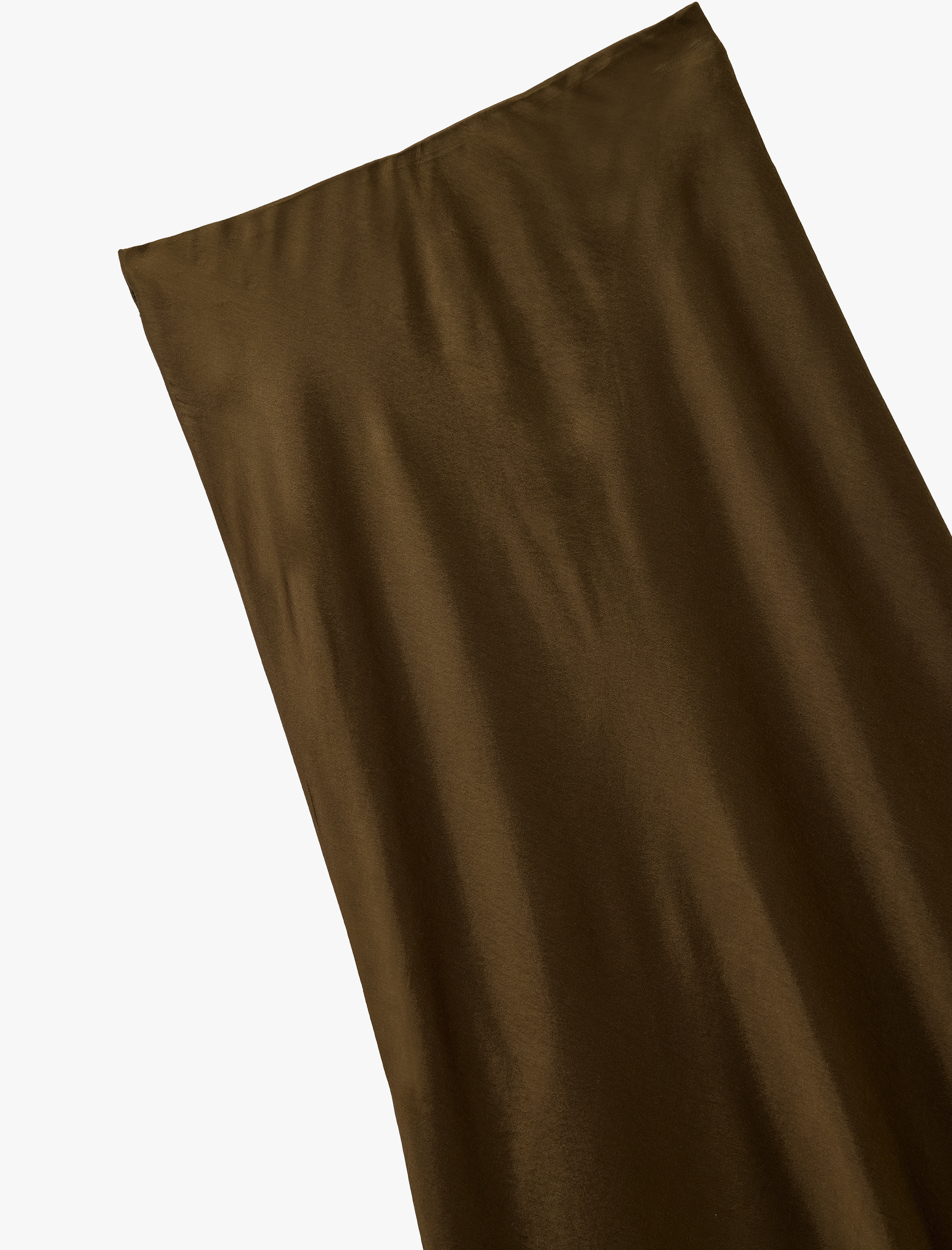   Slim Fit Balık Kesim Midi Boy Saten Etek