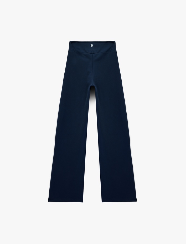  Rahat Kalıp Yüksek Bel İspanyol Paça Spor Eşofman Altı