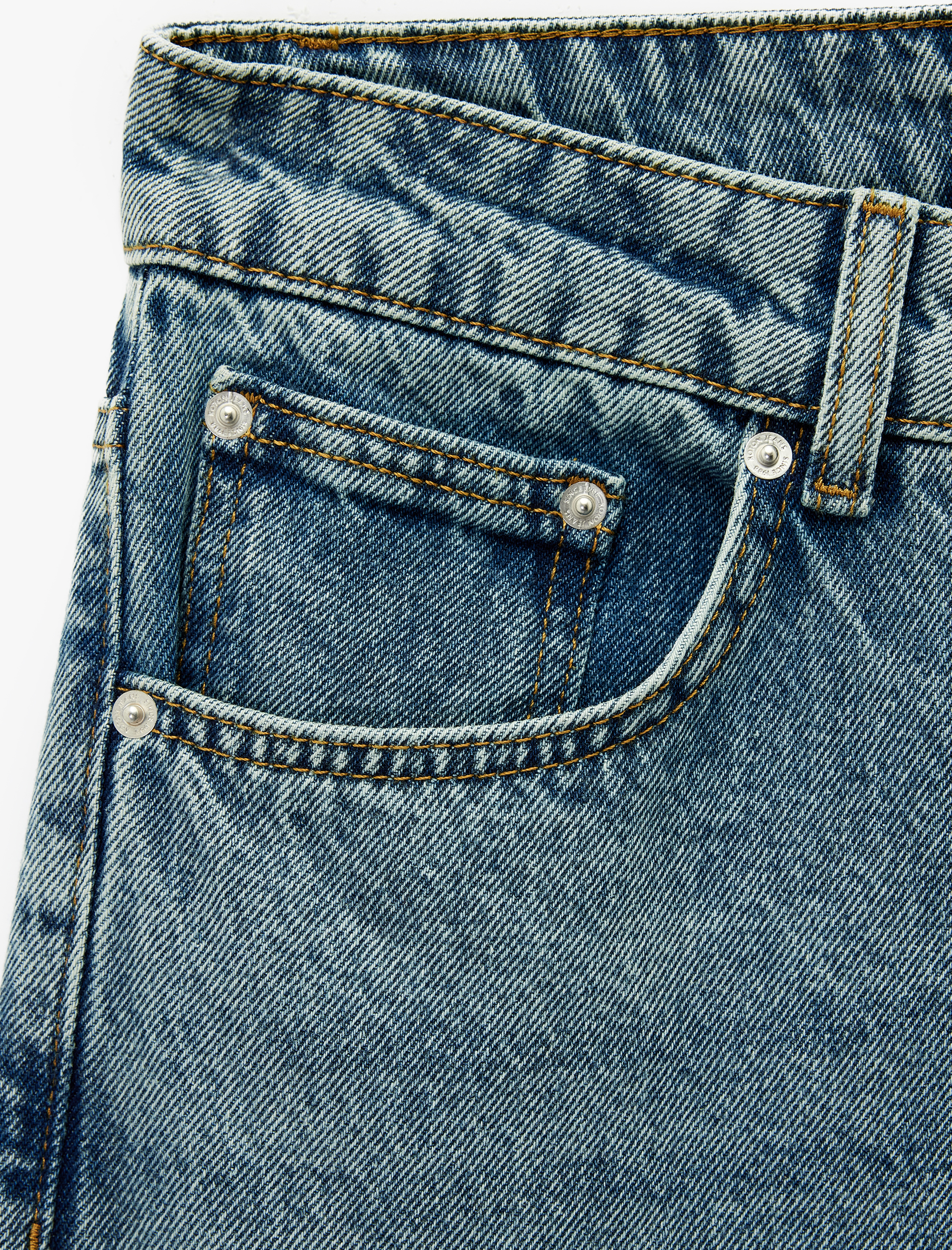   Normal Bel Pamuklu Bol Baggy Jean Pantolon