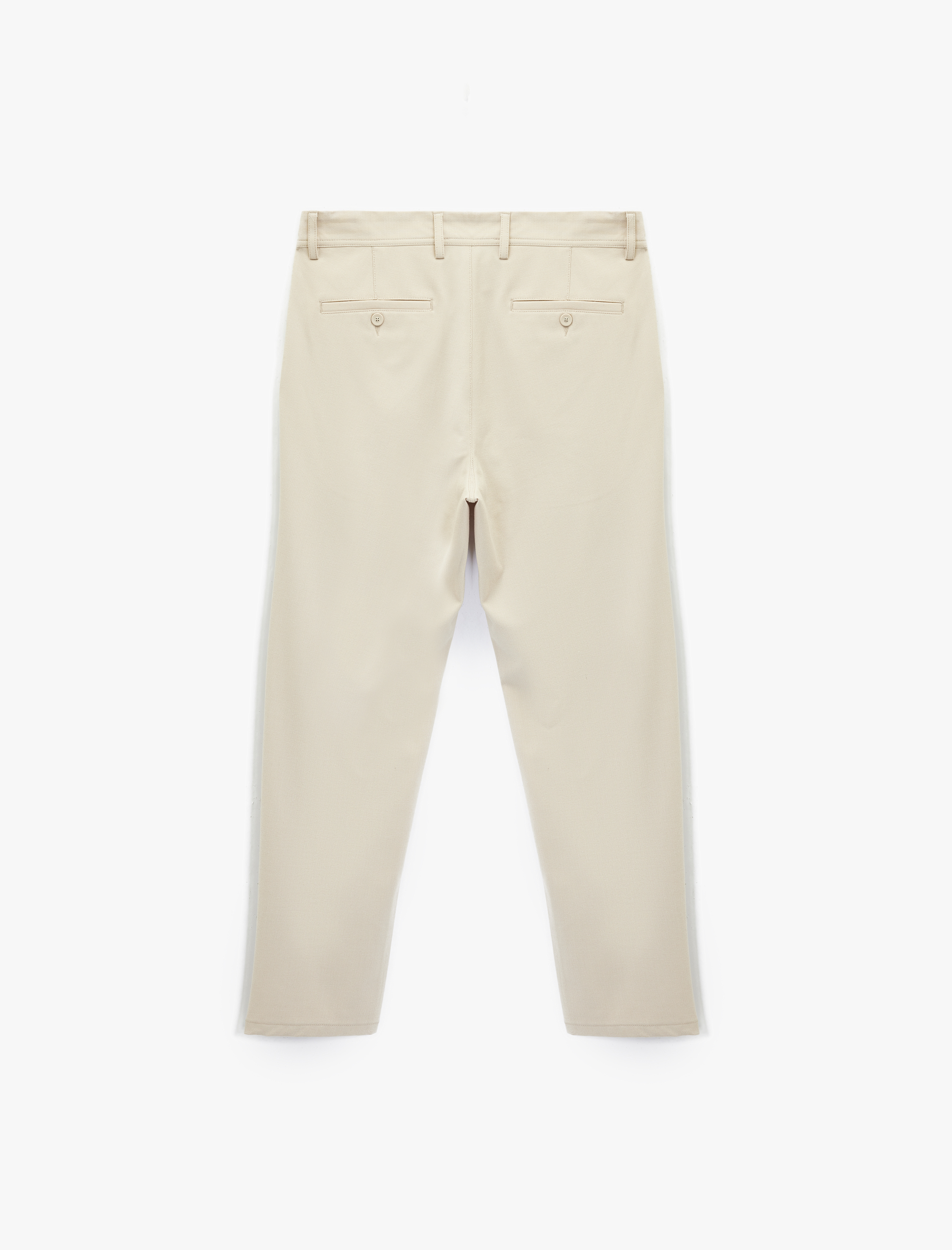   Viskon Karışımlı Cepli Düğmeli Slim Fit Kumaş Pantolon