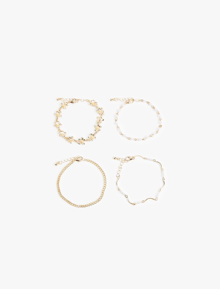 Kadın 4'lü Zincir Bileklik Seti