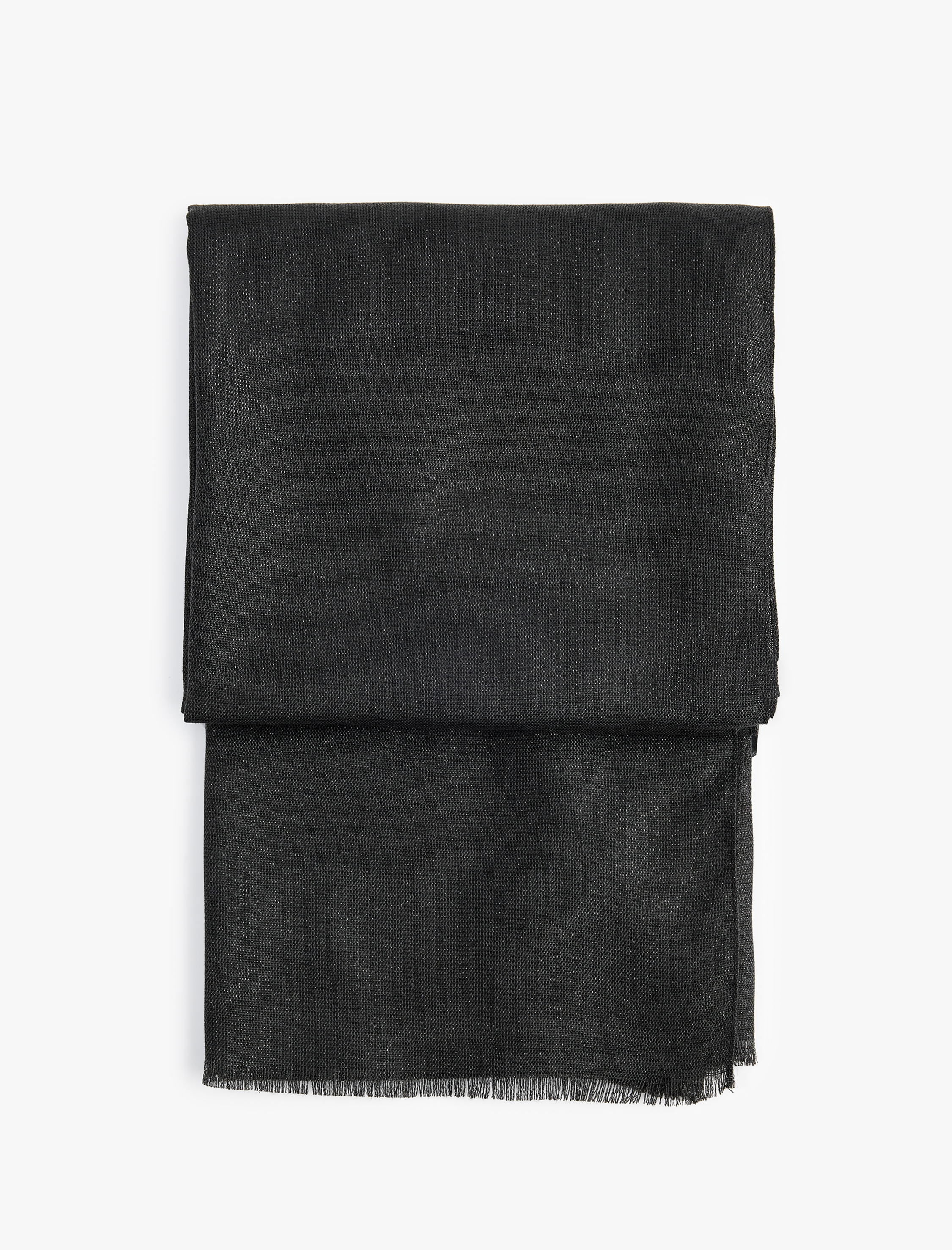  Kadın Simli Dokulu İnce Püsküllü Uzun Atkı